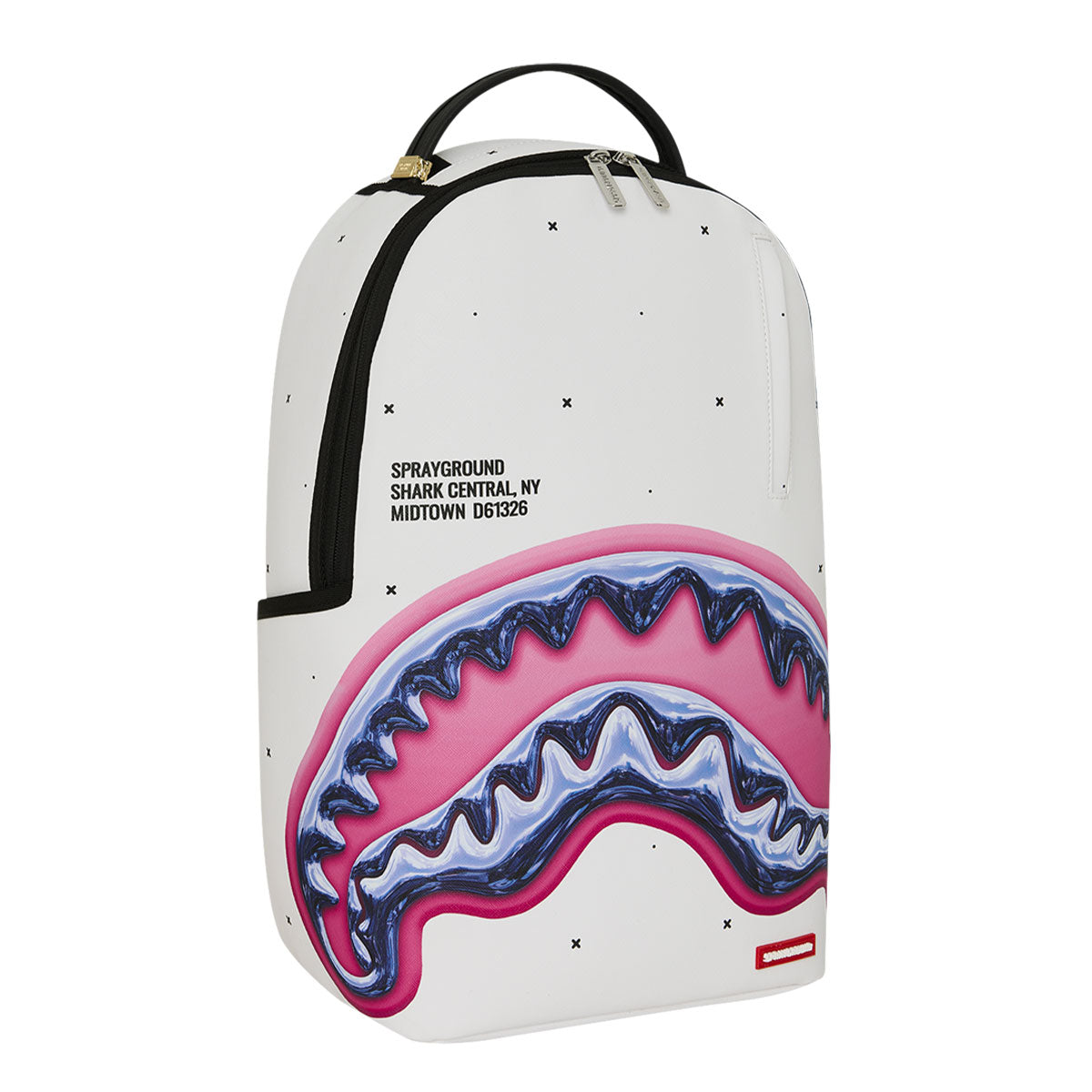 SPRAYGROUND Zaino Unisex adulto SHARK CENTRAL LIQUID CHROME BACKPACK - 910B8427NSZ