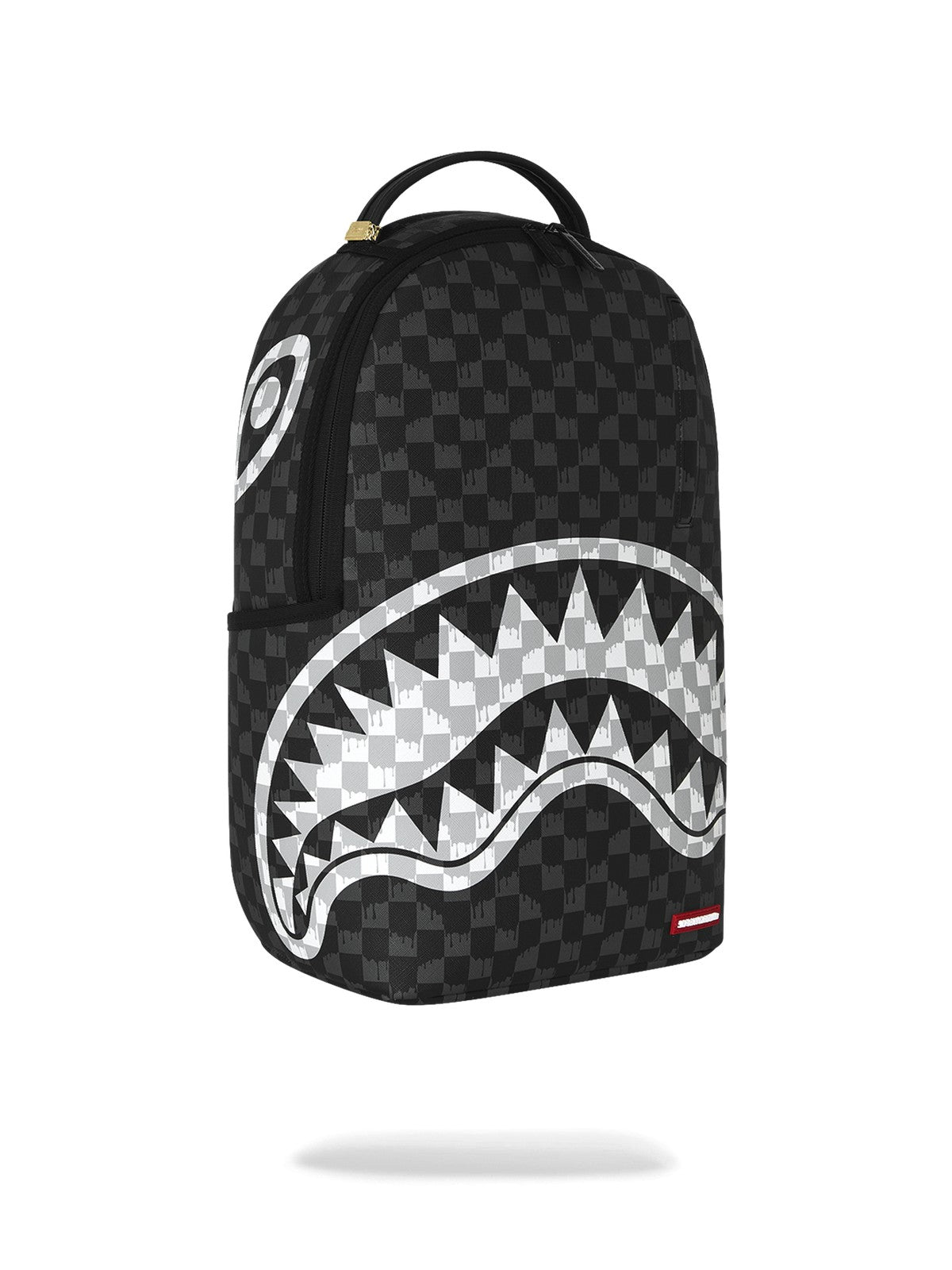 SPRAYGROUND Zaino Unisex adulto BLACK AND WHITE DRIP CHECK SHARK BACKPACK - 910B8553NSZ