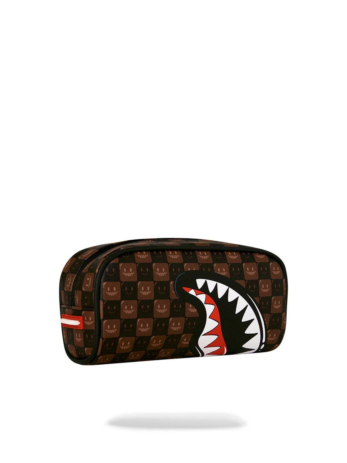 SPRAYGROUND Pochette Unisex adulto SHARKS IN PARIS WTF BUBBLE BROWN CHECK POUCH - 910B9303NSZ gioboutiqueweb