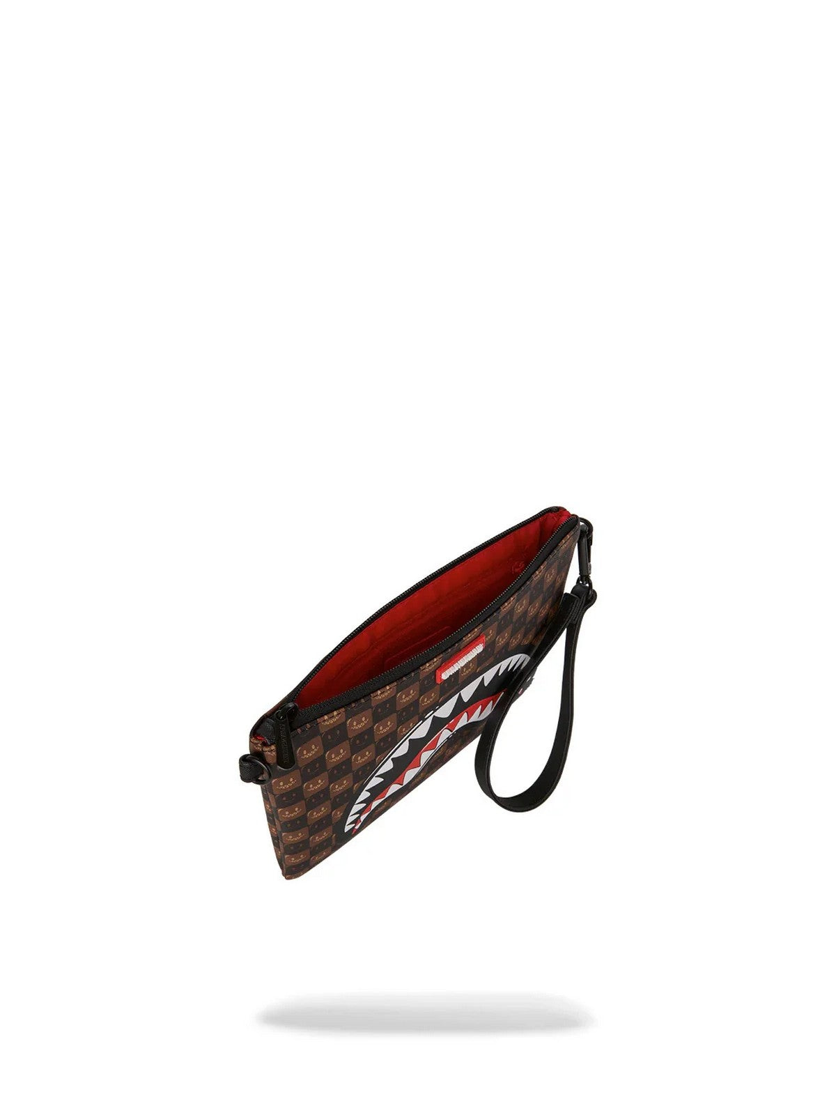 SPRAYGROUND Pochette Unisex adulto SHARKS IN PARIS WTF BUBBLE BROWN CHECK CROSSOVER CLUTCH - 910B9307NSZ gioboutiqueweb