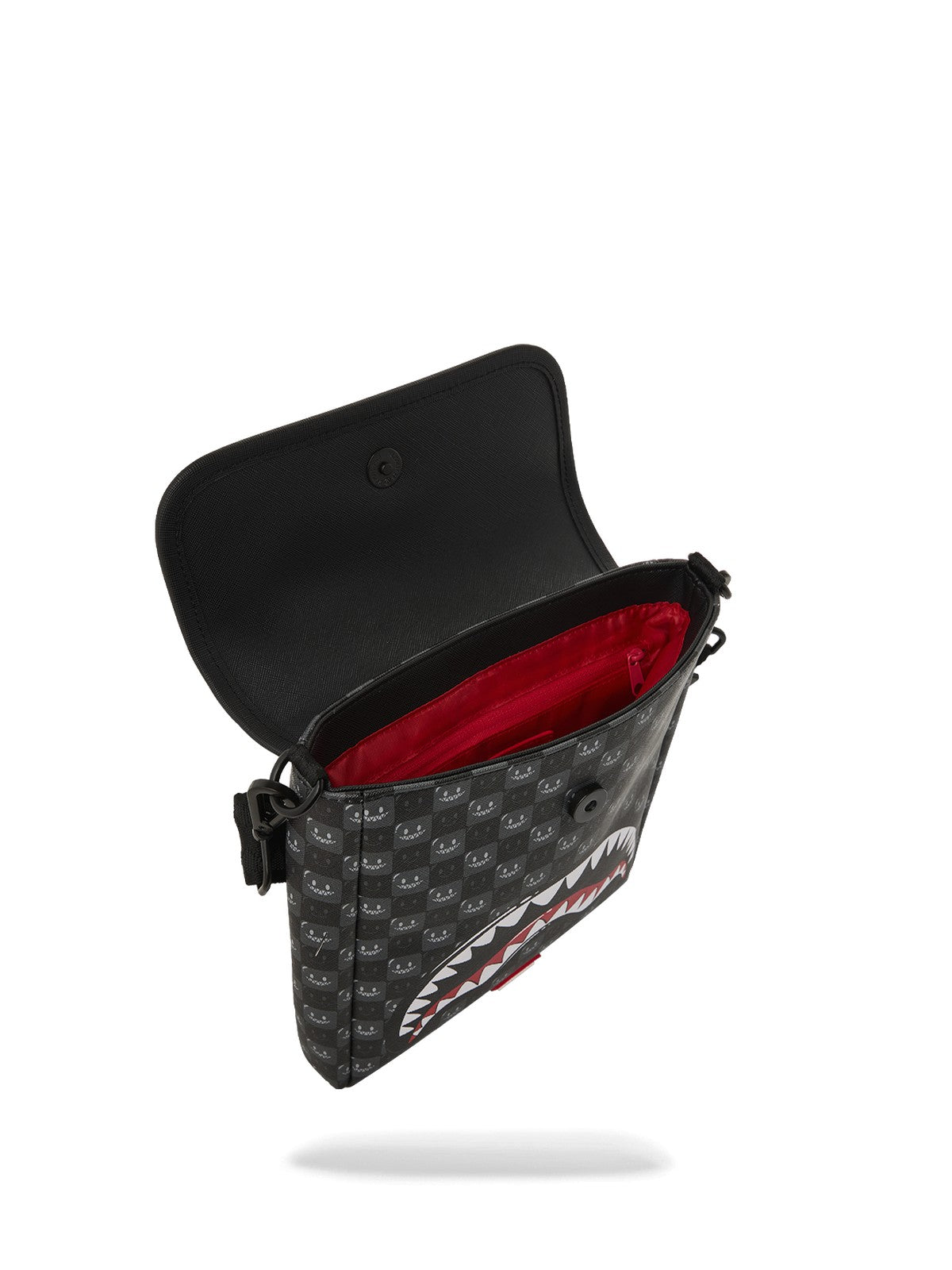 SPRAYGROUND Tracolla Unisex adulto SHARKS IN PARIS WTF BUBBLY BLACK CHECK MESSENGER SLING - 910B9314NSZ