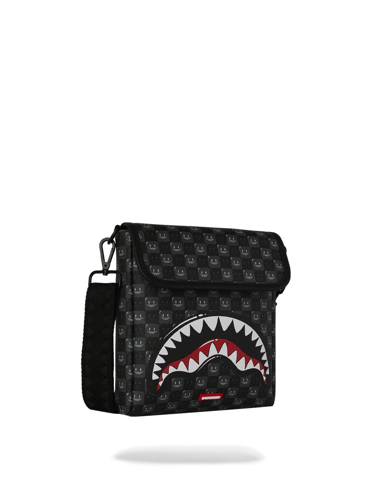 SPRAYGROUND Tracolla Unisex adulto SHARKS IN PARIS WTF BUBBLY BLACK CHECK MESSENGER SLING - 910B9314NSZ