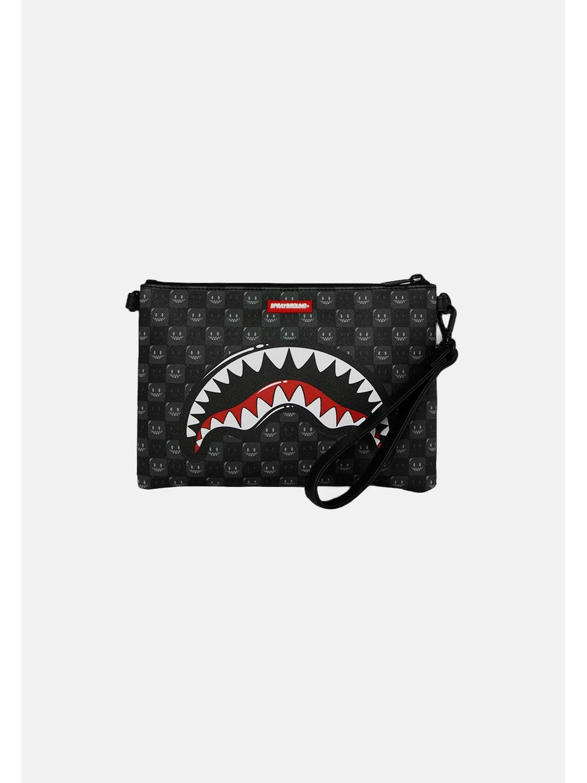 SPRAYGROUND Pochette Unisex adulto SHARKS IN PARIS WTF BUBBLY BLACK CHECK CROSSOVER CLUTCH - 910B9318NSZ
