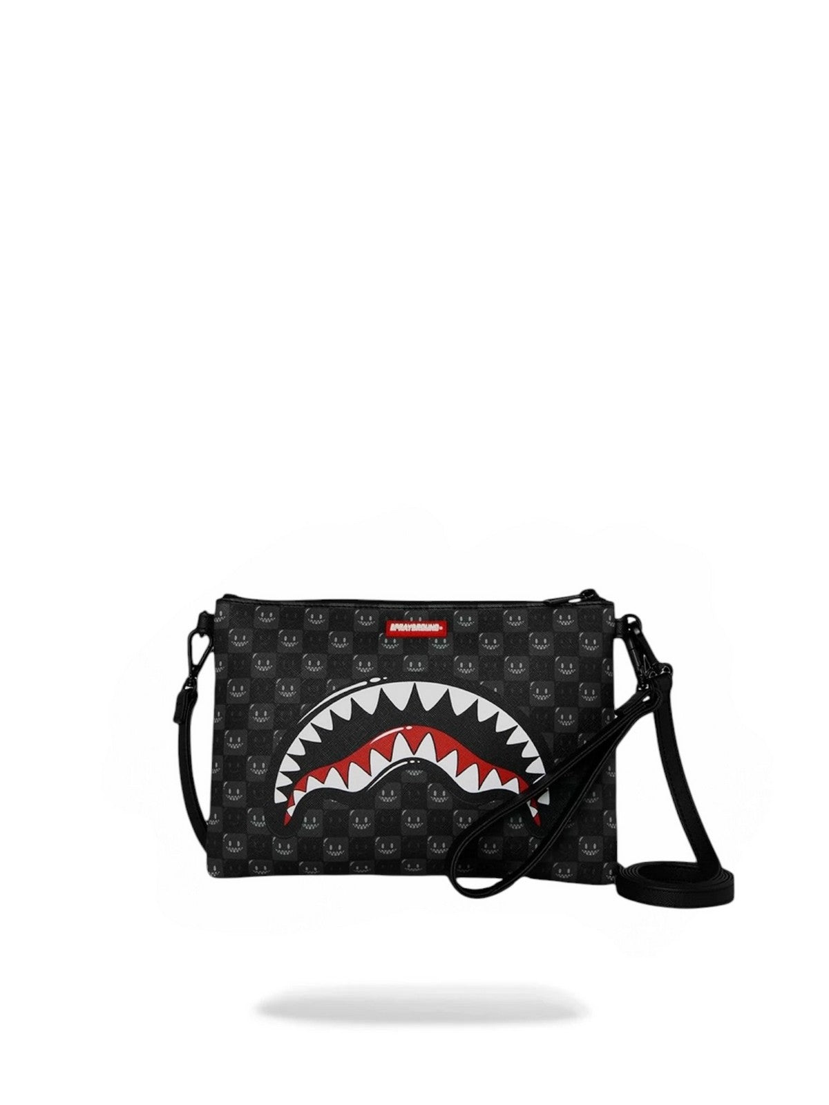 SPRAYGROUND Pochette Unisex adulto SHARKS IN PARIS WTF BUBBLY BLACK CHECK CROSSOVER CLUTCH - 910B9318NSZ