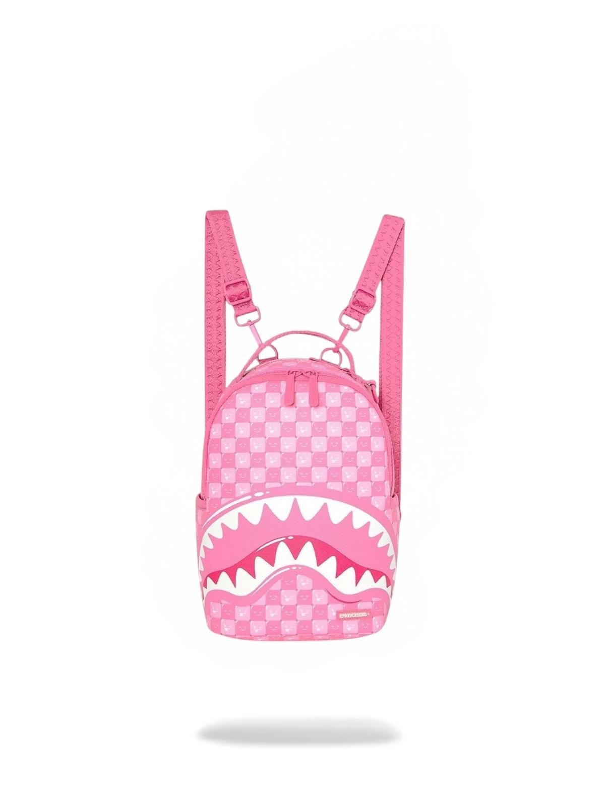 SPRAYGROUND Zaino Donna PINK NEW CHECK FACES MINI BACKPACK - 910B9319NSZ