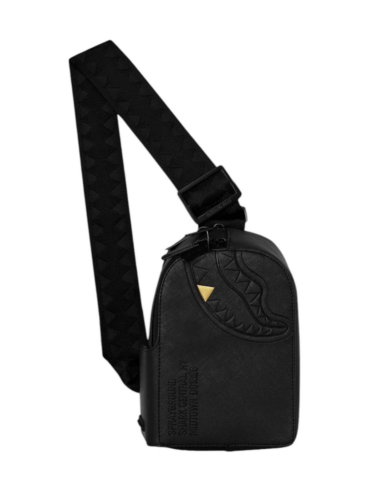 SPRAYGROUND Zaino Unisex adulto BLACKED OUT EMBOSSED GOLD TOOTH BACKPACK SLING - 910B9326NSZ gioboutiqueweb