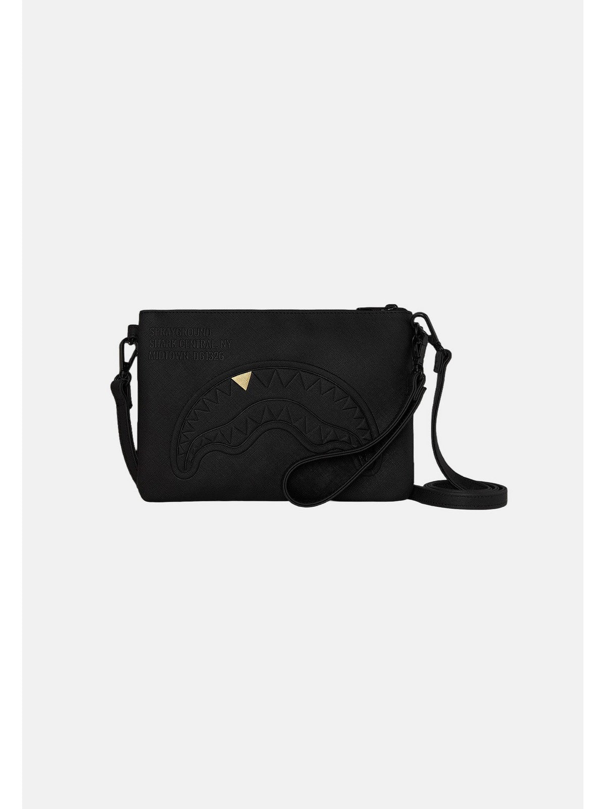 SPRAYGROUND Pochette Unisex adulto BLACKED OUT EMBOSSED GOLD TOOTH CROSSOVER CLUTCH - 910B9327NSZ