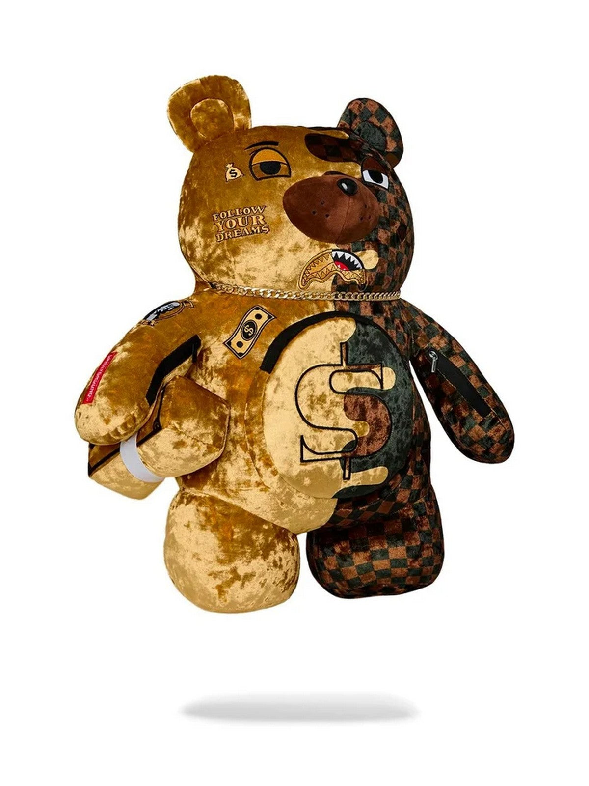 SPRAYGROUND Zaino Unisex adulto SHARKS IN PARIS GOLD DRIP MONEYBEAR BACKPACK - 910B9342NSZ
