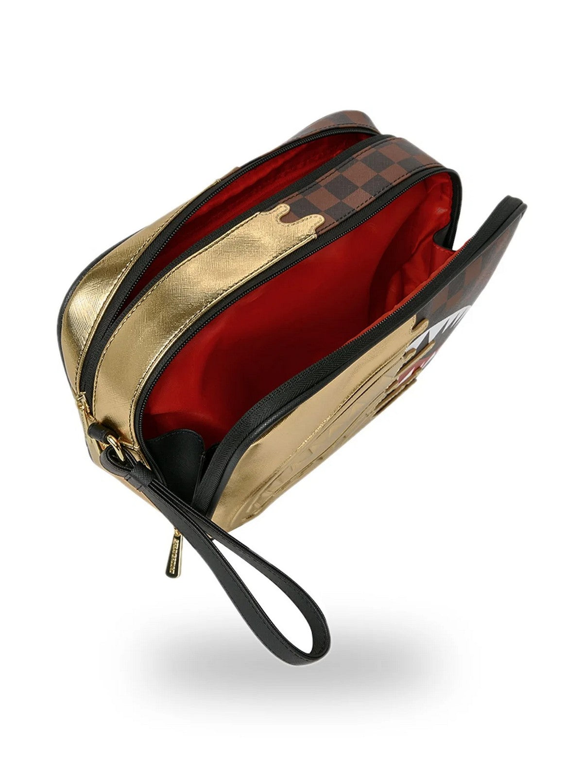 SPRAYGROUND Zaino Unisex adulto SHARKS IN PARIS GOLD DRIP TOILETRY BRICK - 910B9343NSZ