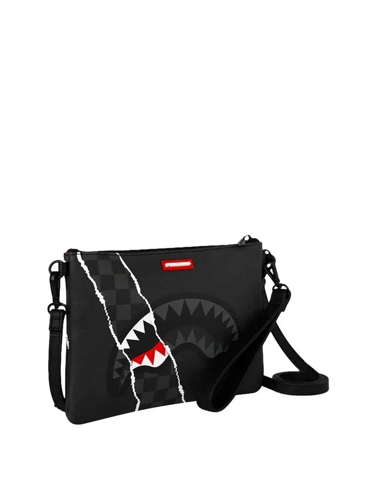 SPRAYGROUND Pochette Unisex adulto CENTER RIP REVEALING GRAY CHECK CROSSOVER CLUTCH - 910B9350NSZ