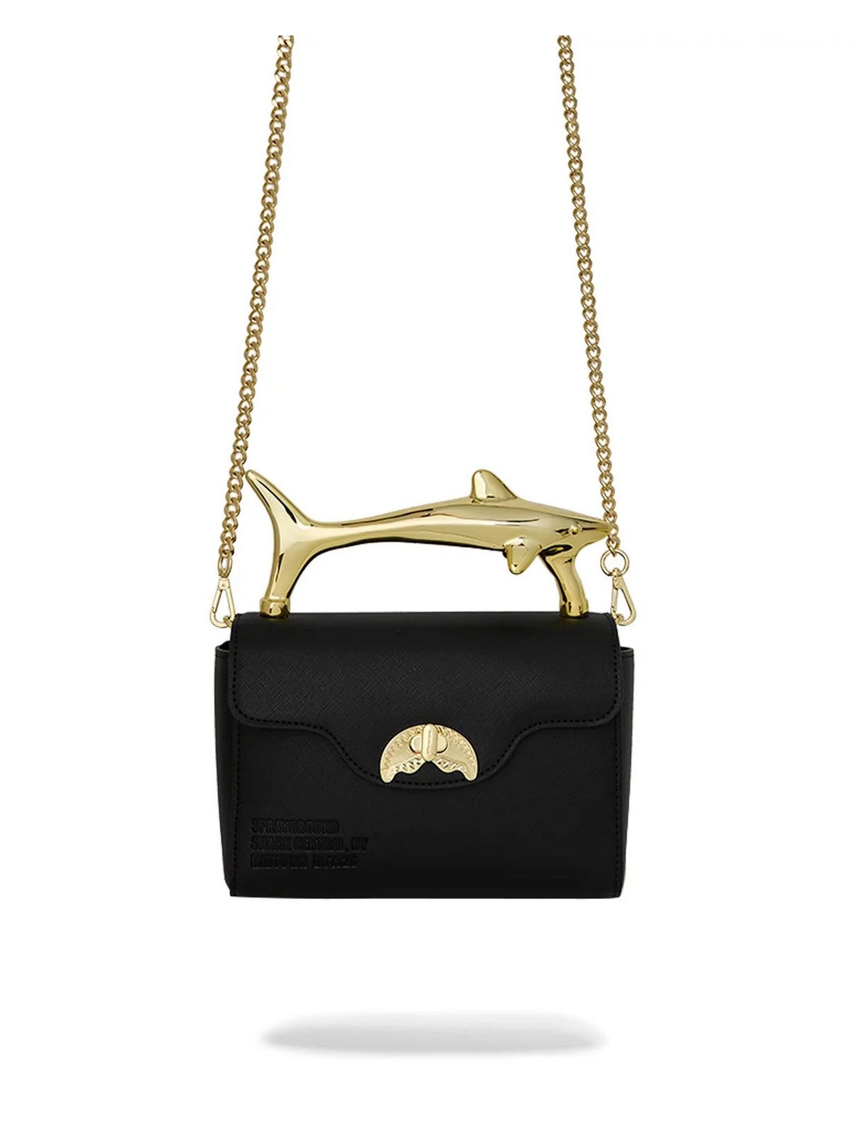 SPRAYGROUND Borsa Donna BLACKED OUT EMBOSSED GOLD SHARK HANDBAG - 910B9620NSZ gioboutiqueweb