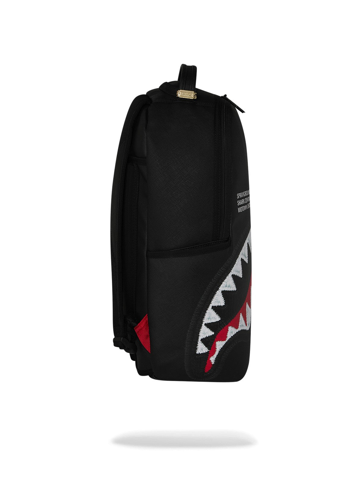 SPRAYGROUND Zaino Unisex adulto SHARK CENTRAL BLACK EMBROIDERED SHARK BACKPACK - 910B9629NSZ gioboutiqueweb