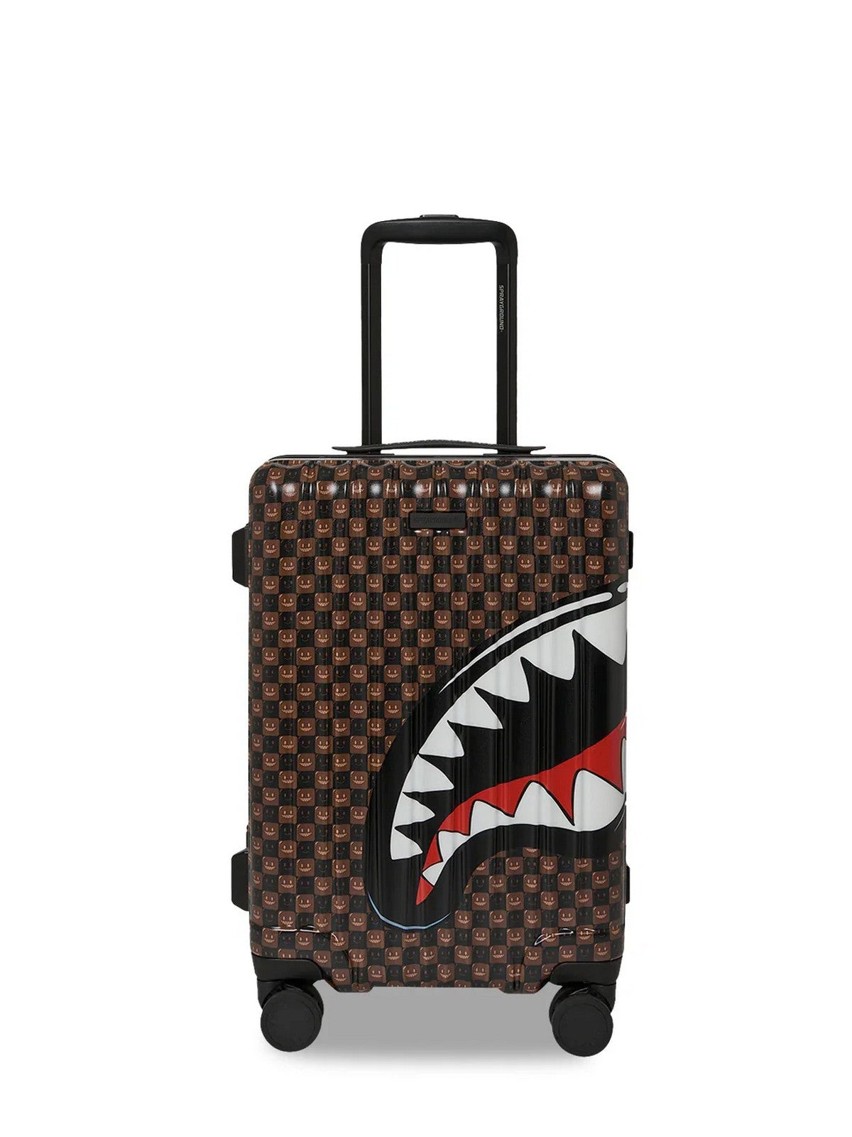 SPRAYGROUND Trolley Unisex adulto SHARKS IN PARIS WTF BUBBLE BROWN CHECK CARRY-ON LUGGAGE - 910CL327NSZ gioboutiqueweb