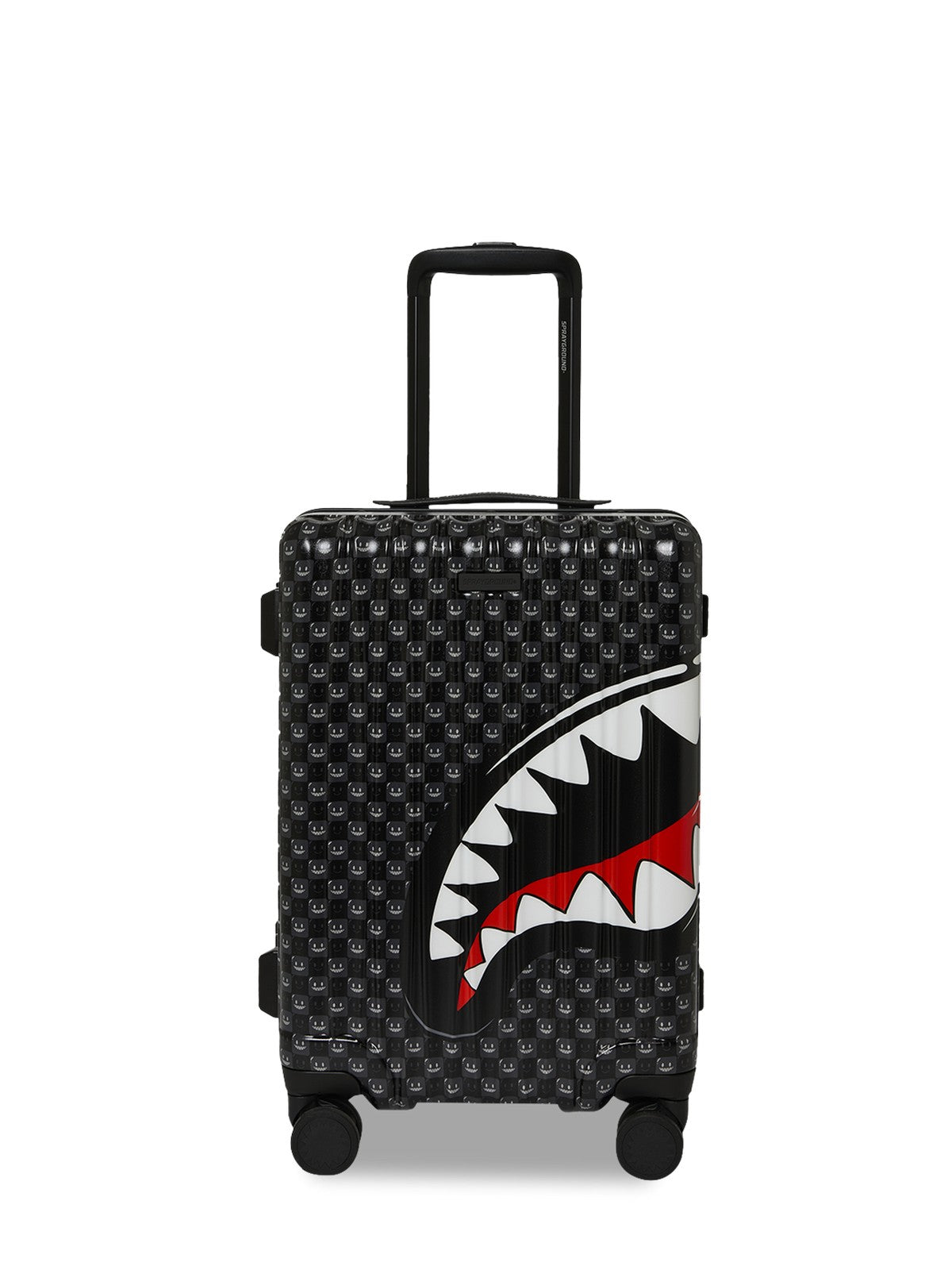 SPRAYGROUND Trolley Unisex adulto SHARKS IN PARIS WTF BUBBLY BLACK CHECK CARRY-ON LUGGAGE - 910CL328NSZ