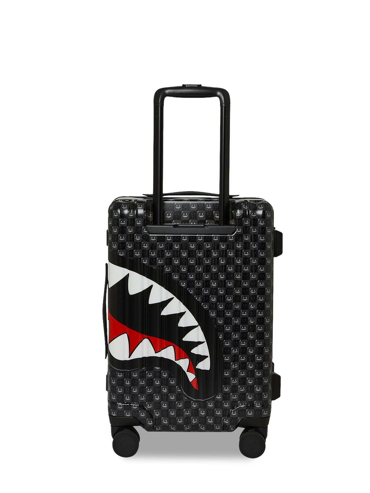 SPRAYGROUND Trolley Unisex adulto SHARKS IN PARIS WTF BUBBLY BLACK CHECK CARRY-ON LUGGAGE - 910CL328NSZ gioboutiqueweb