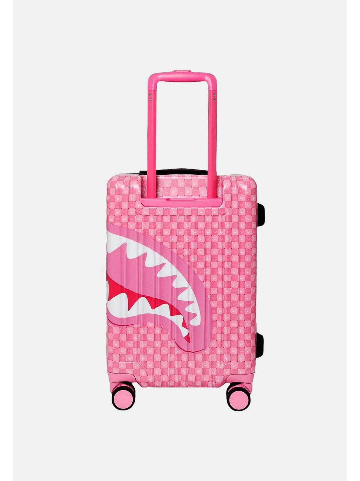 SPRAYGROUND Trolley Donna PINK NEW CHECK FACES CARRY-ON LUGGAGE - 910CL330NSZ