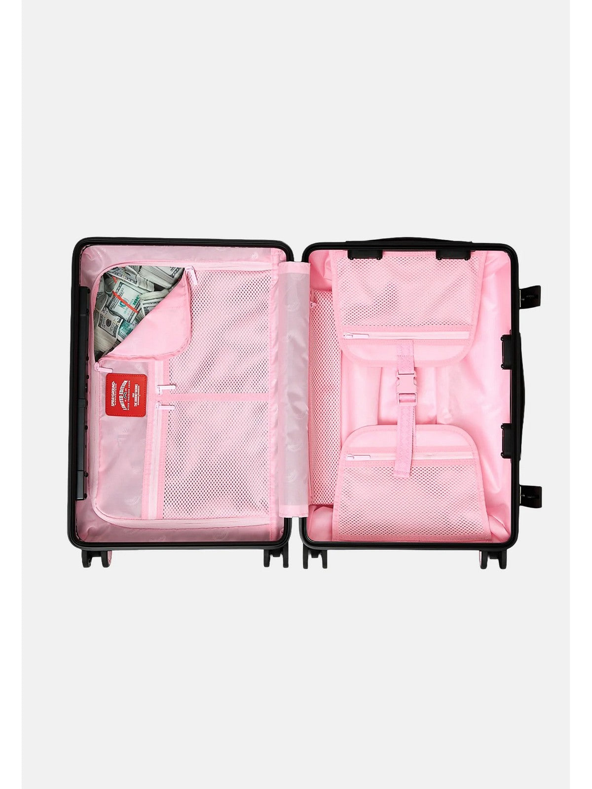 SPRAYGROUND Trolley Donna PINK NEW CHECK FACES CARRY-ON LUGGAGE - 910CL330NSZ