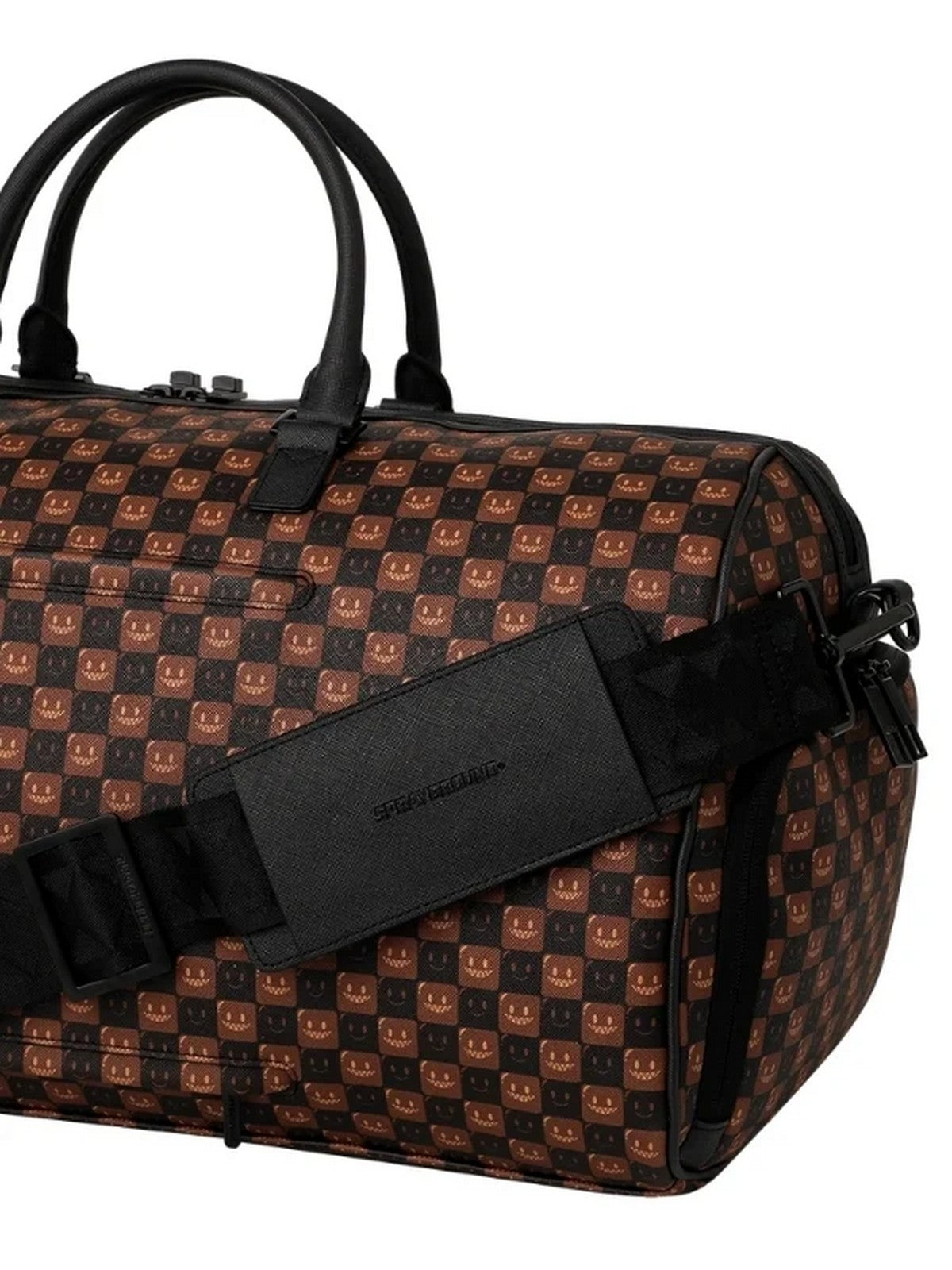 SPRAYGROUND Borsone Unisex adulto SHARKS IN PARIS WTF BUBBLE BROWN CHECK DUFFLE - 910D9306NSZ