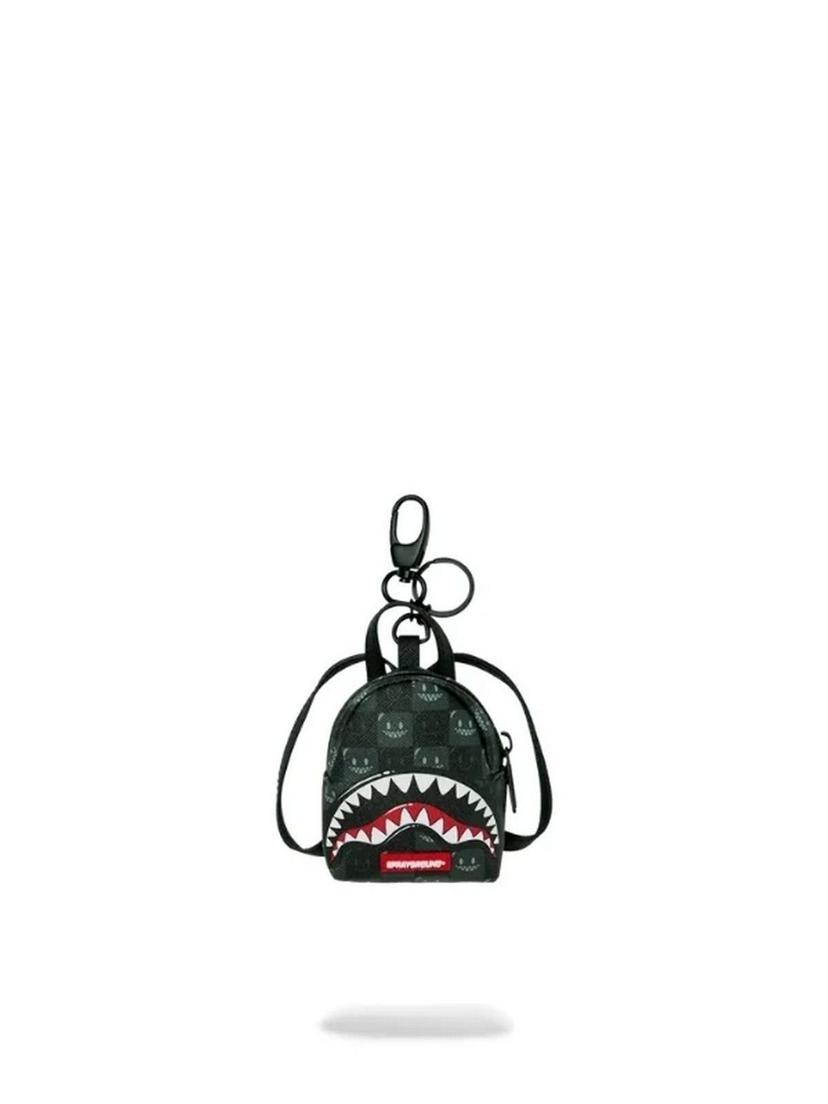 SPRAYGROUND Portachiave Unisex adulto SHARKS IN PARIS WTF BUBBLY BLACK CHECK BACKPACK KEYCHAIN - 910K9317NSZ