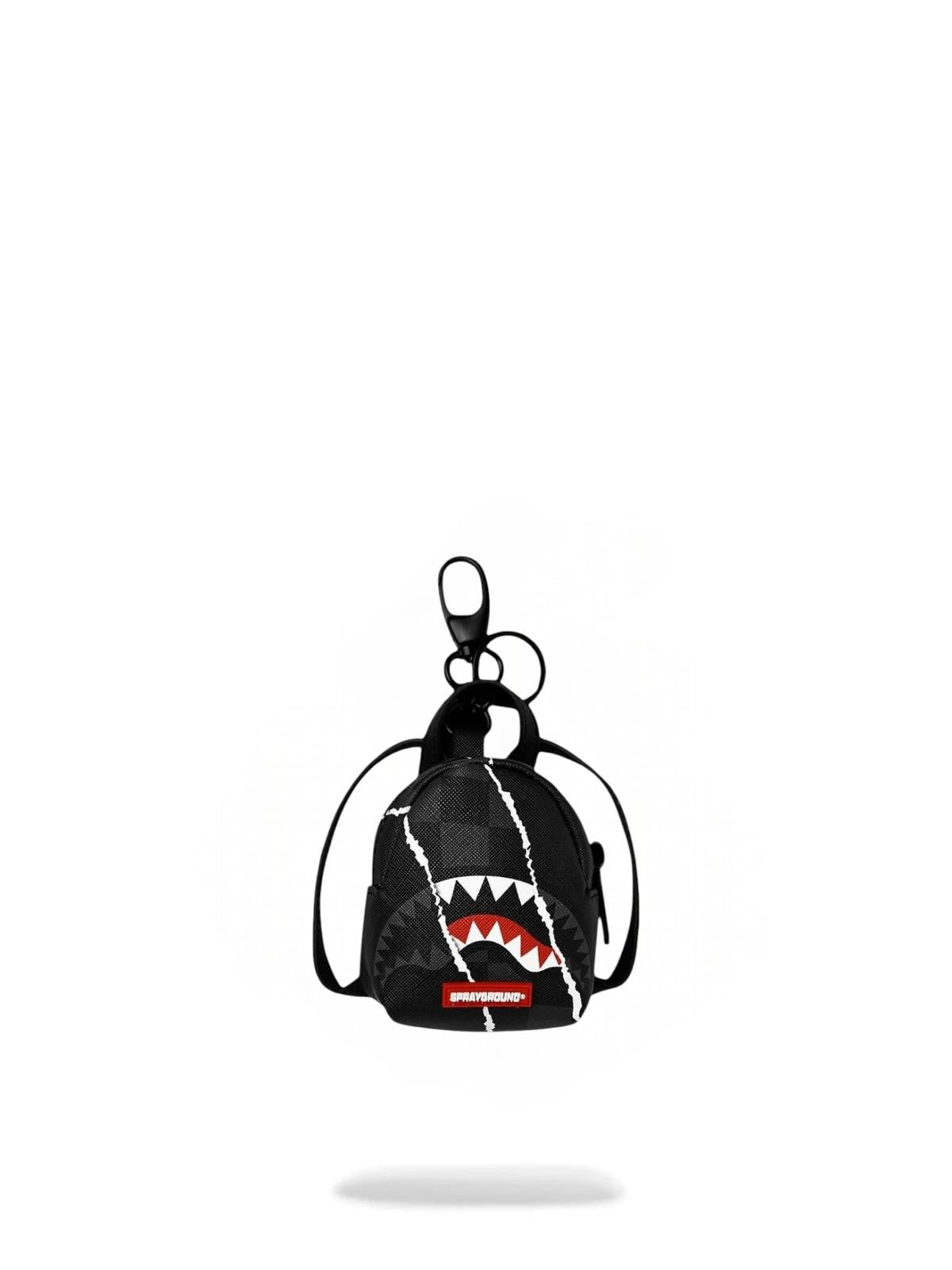 SPRAYGROUND Portachiave Unisex adulto CENTER RIP REVEALING GRAY CHECK BACKPACK KEYCHAIN - 910K9352NSZ