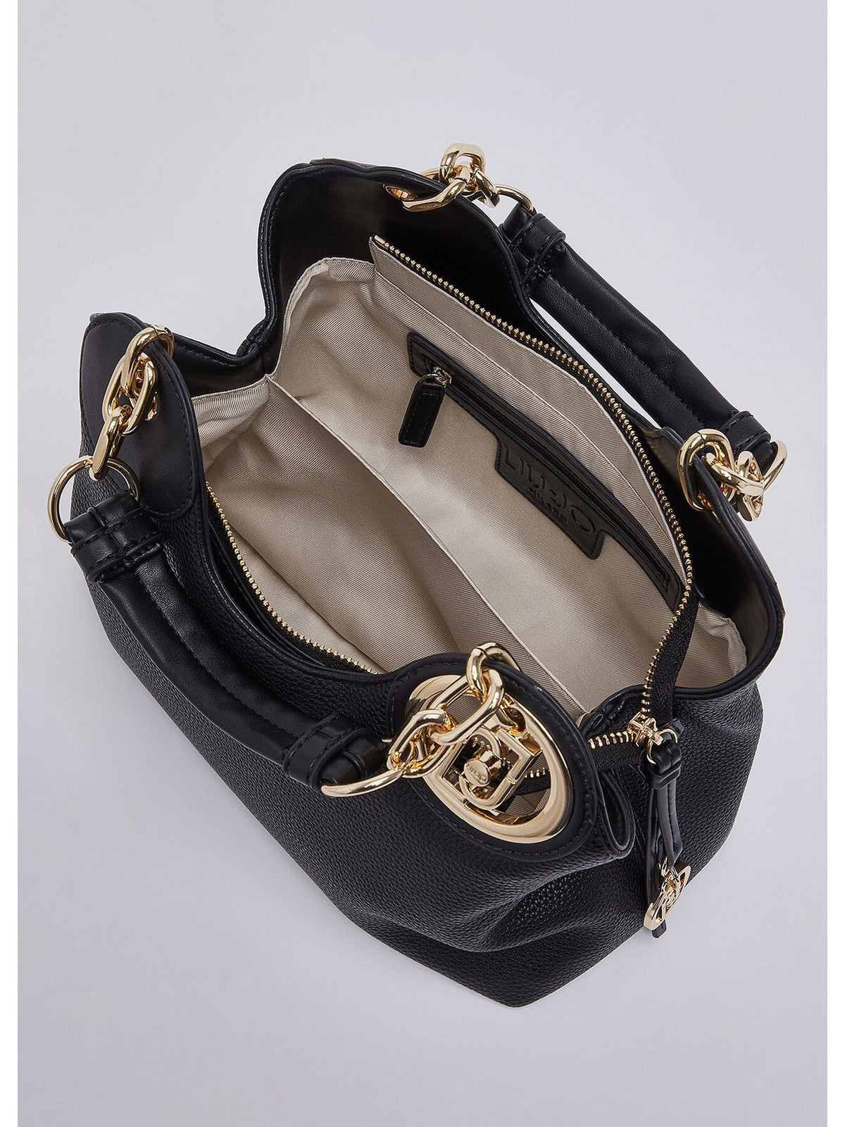 LIU JO ACCESSORIES Borsa Donna Nero/brass gold - AF6114ES039 B1848 gioboutiqueweb