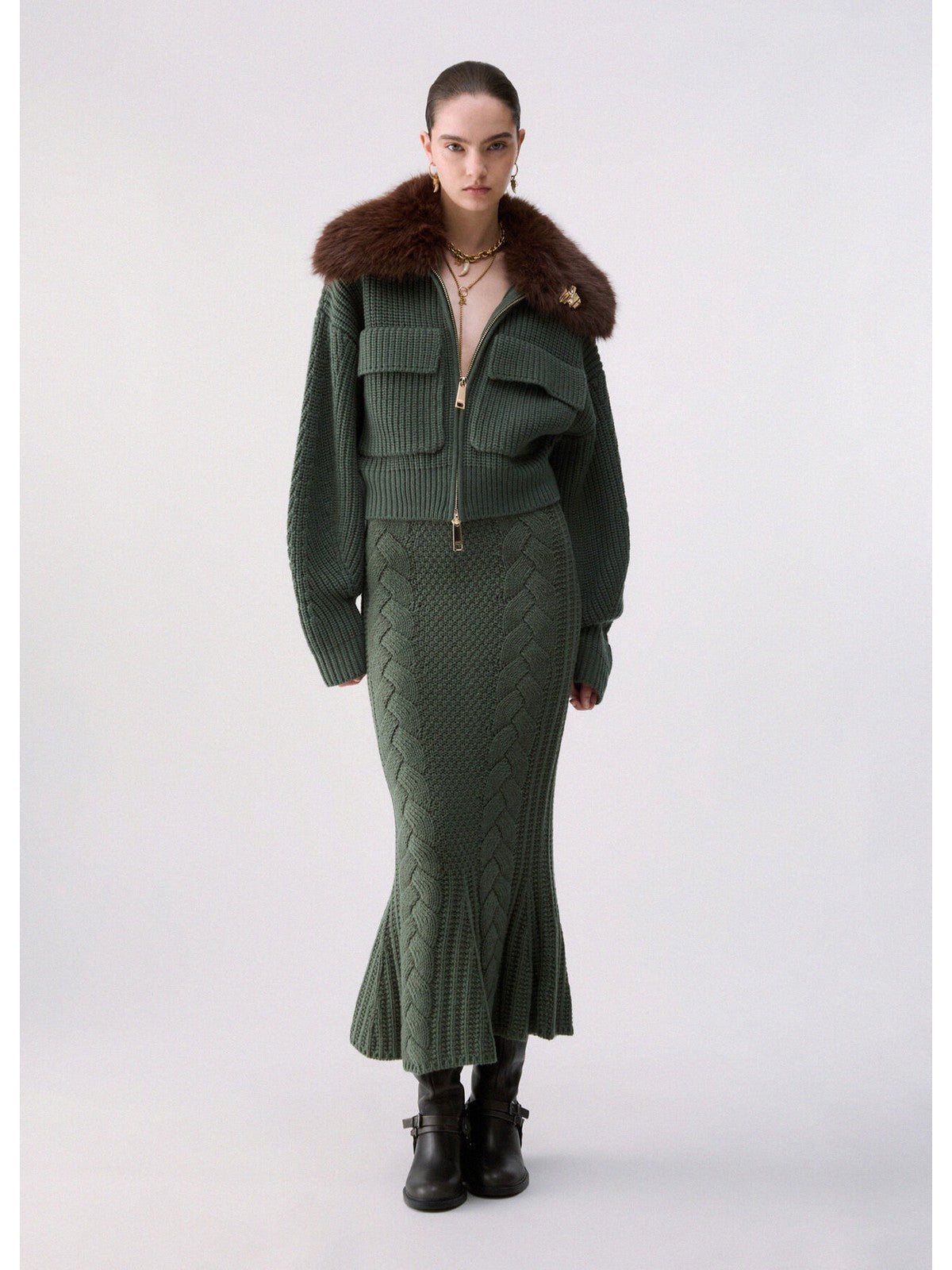 LIU JO BLACK Giubbino Donna Dark green - CF6038MA22S 90312