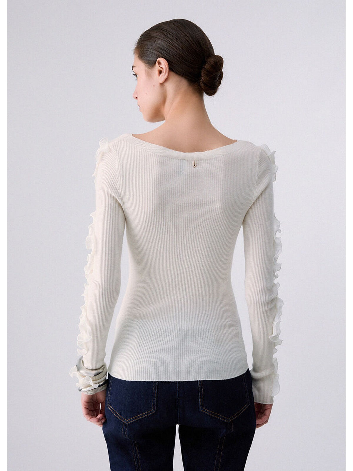 LIU JO BLACK Maglione Donna Bianco lana - CF6042MA82O 10701