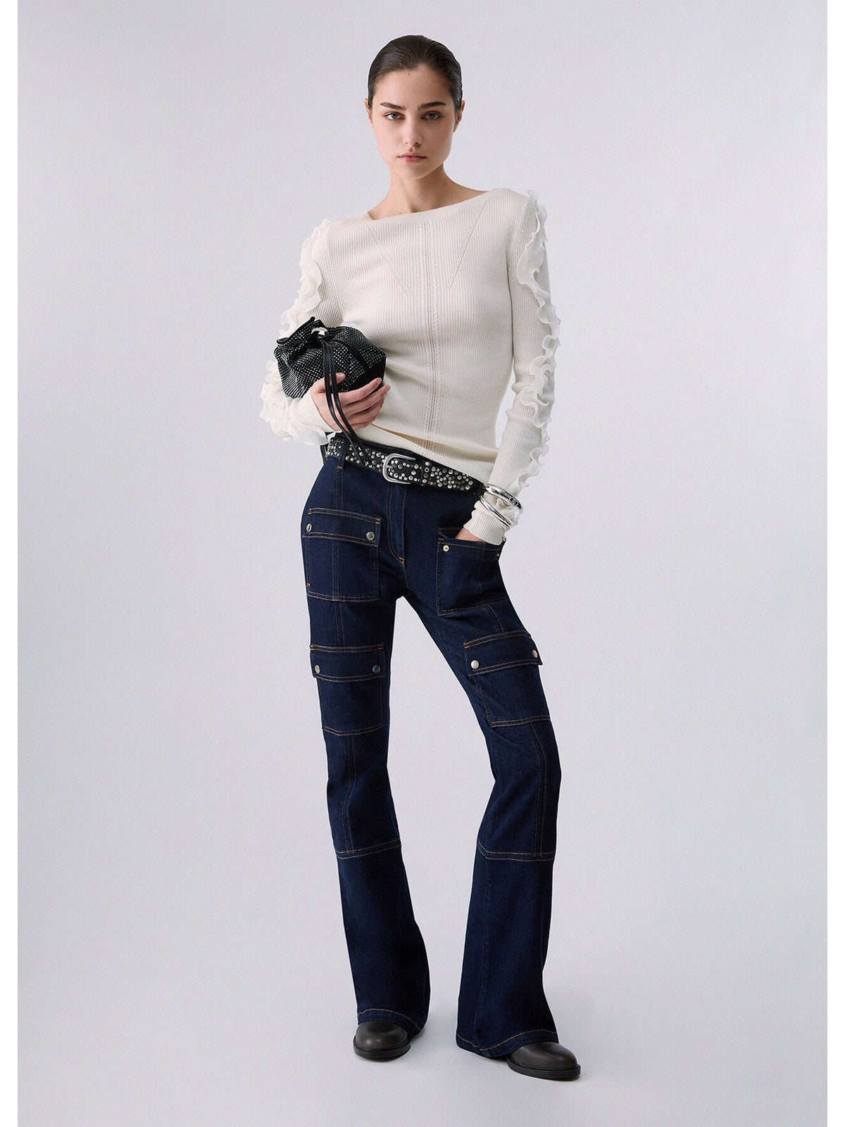 LIU JO BLACK Maglione Donna Bianco lana - CF6042MA82O 10701