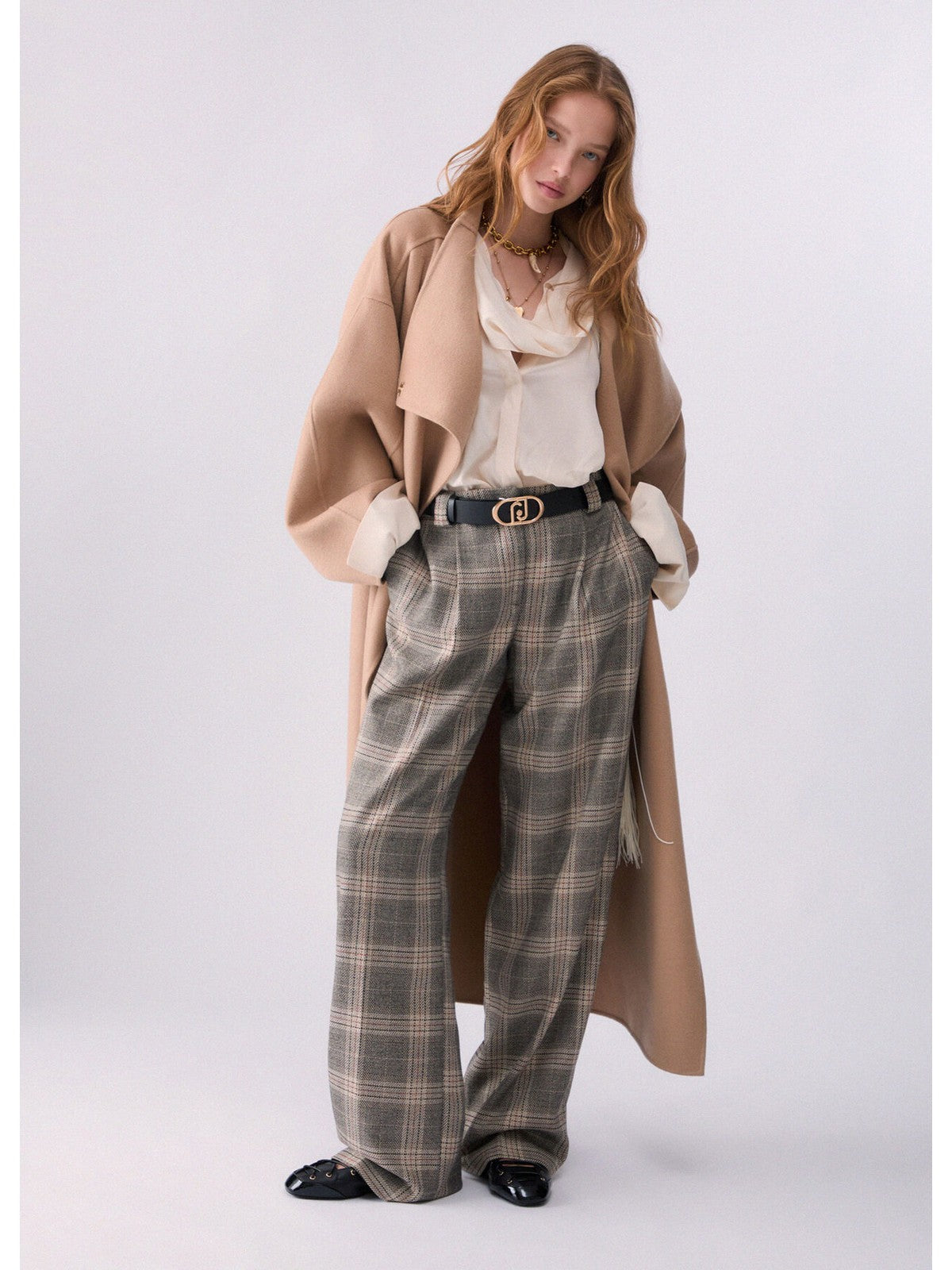 LIU JO BLACK Pantalone Donna Sandy big check - CF6080T859A L9629