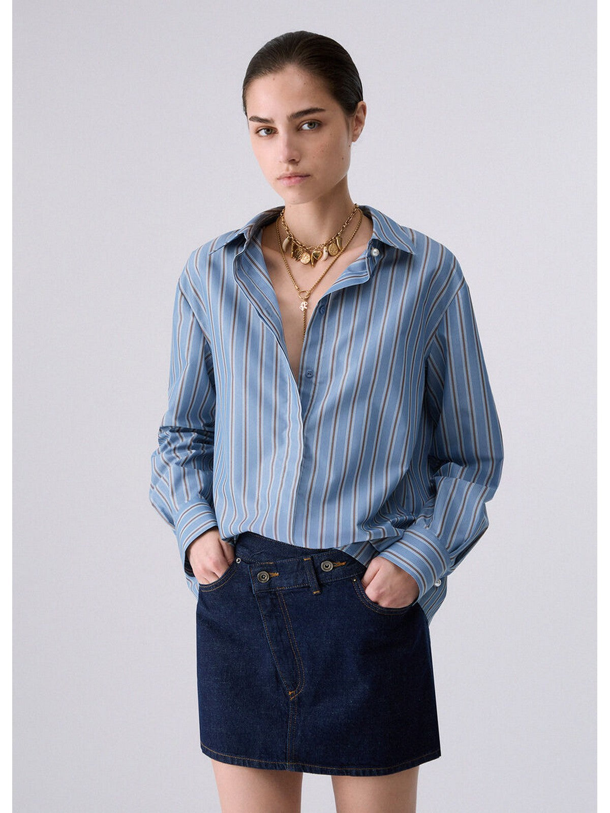 LIU JO BLACK Camicia Donna Sky seren/new terrac - CF6196T816A D3072
