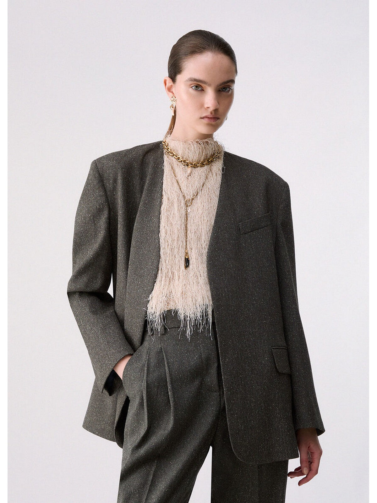 LIU JO BLACK Giacca Donna Dk.green tweed - CF6218T800A L9596