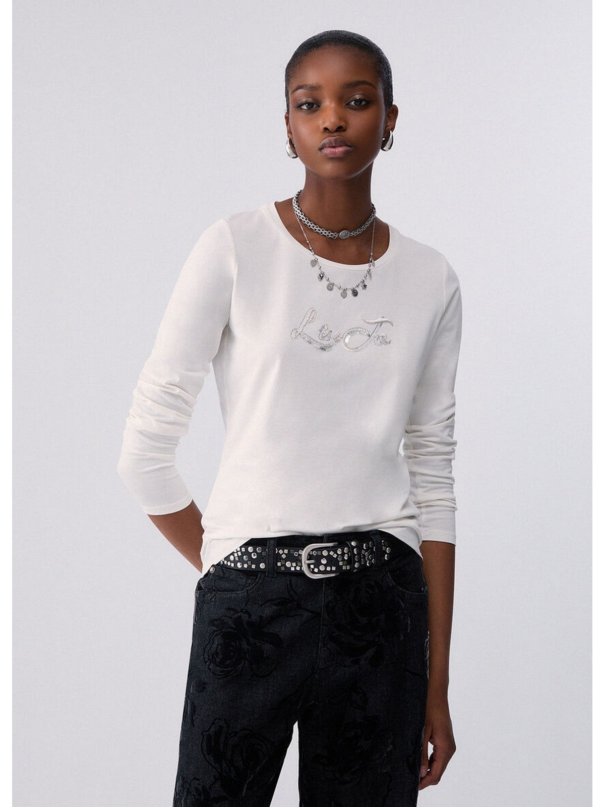 LIU JO SPORT T-shirt Donna Bco lana/LiuJo seq. - TF6245JS003 L9291