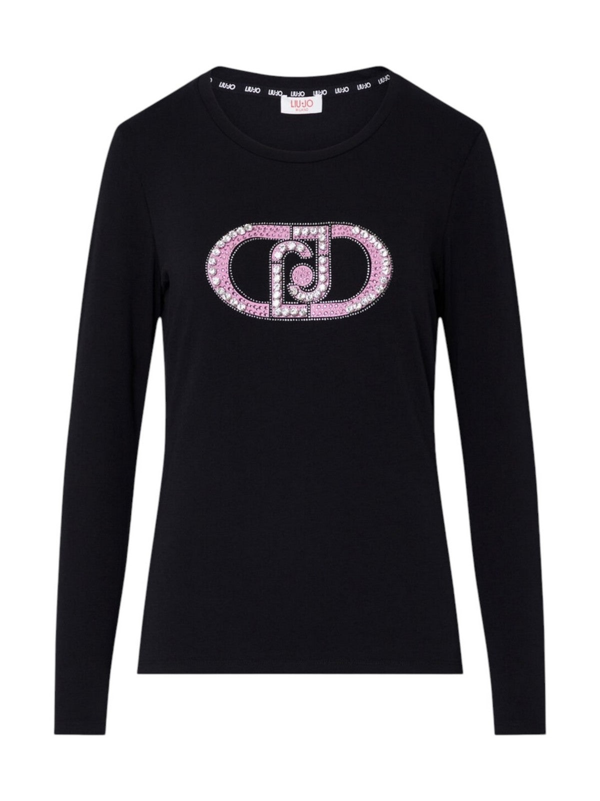 LIU JO SPORT T-shirt Donna Nero/monogram stone - TF6245JS003 L9312