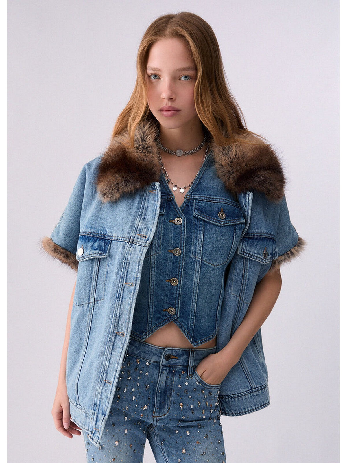 LIU JO BLUE DENIM Giubbino Donna Den.Blue sw luxury w - UF6154D0347 79093