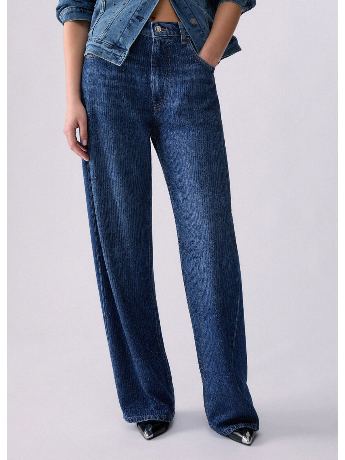 LIU JO BLUE DENIM Jeans Donna Den.Blue strass rain - UF6166D0373 79111