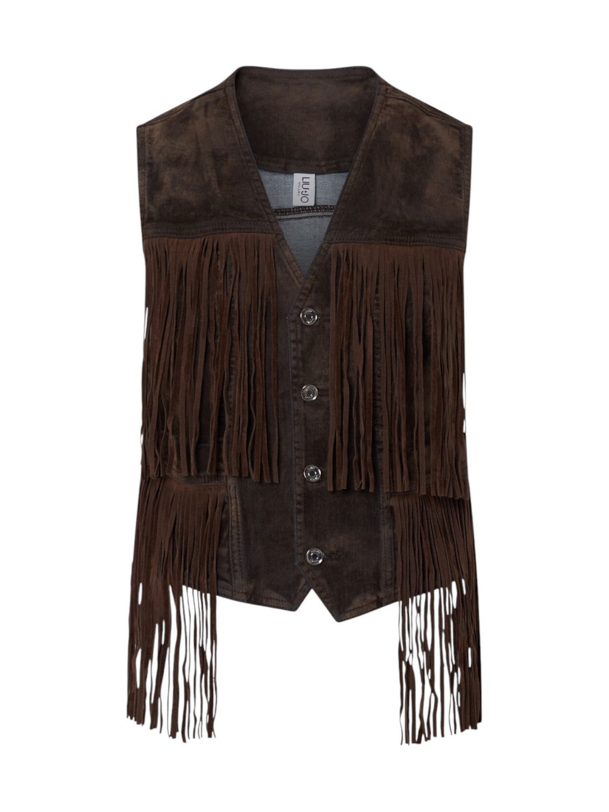 LIU JO BLUE DENIM Gilet Donna Den.Blue brown flock - UF6228D0363 79106