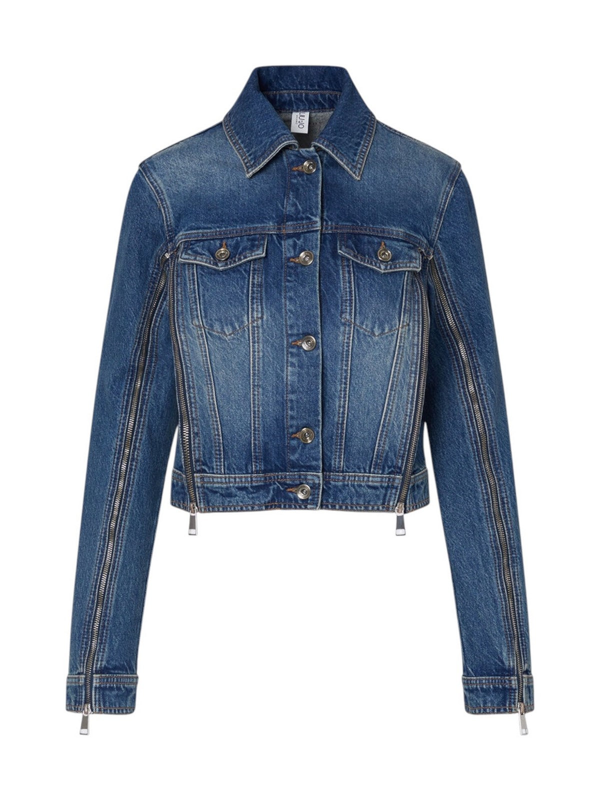 LIU JO BLUE DENIM Giubbino Donna Den.Blue vint.zip wa - UF6501D0396 79156