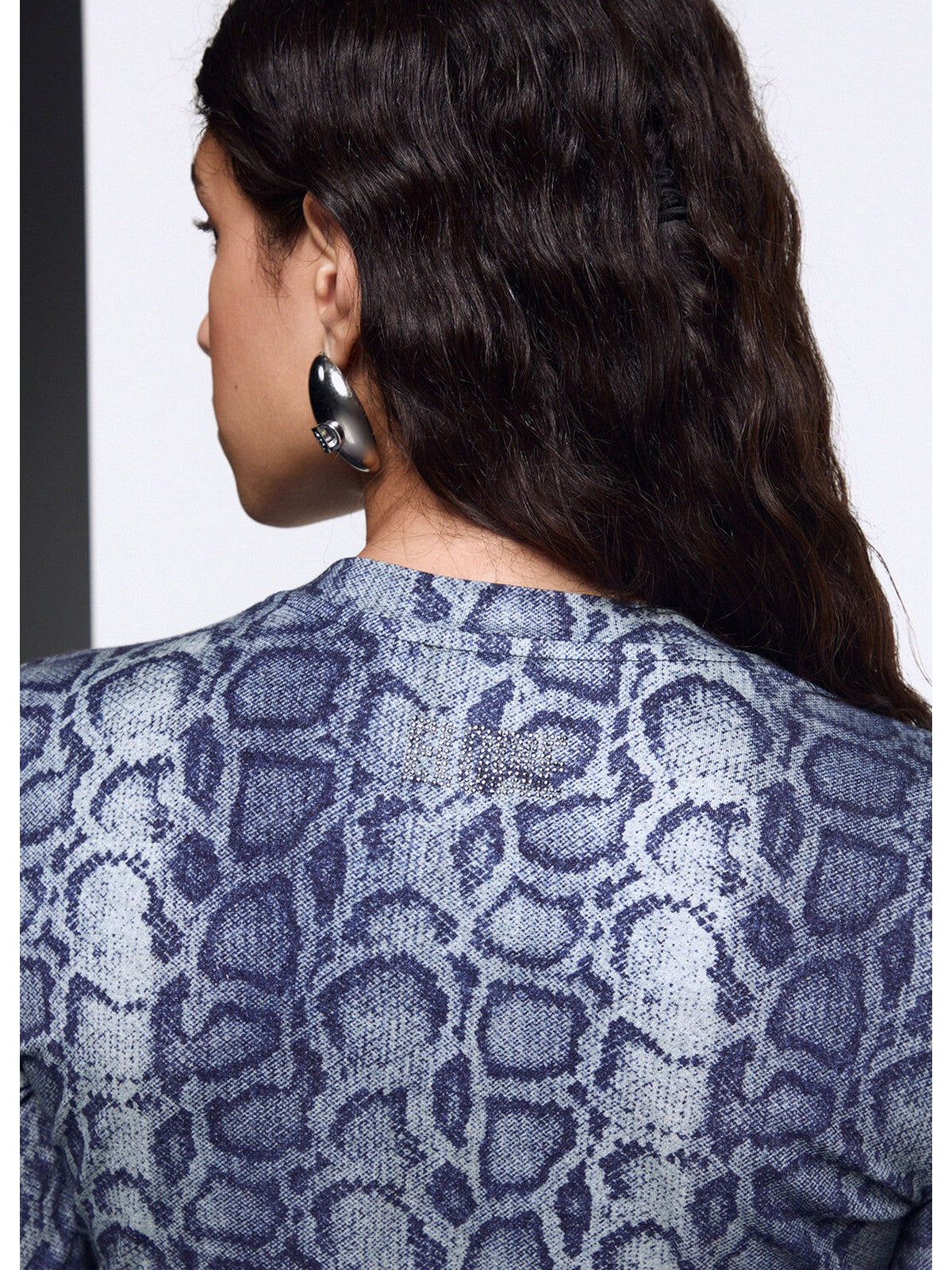 LIU JO BLUE DENIM T-shirt Donna Special snake - UF6515J1624 L9681