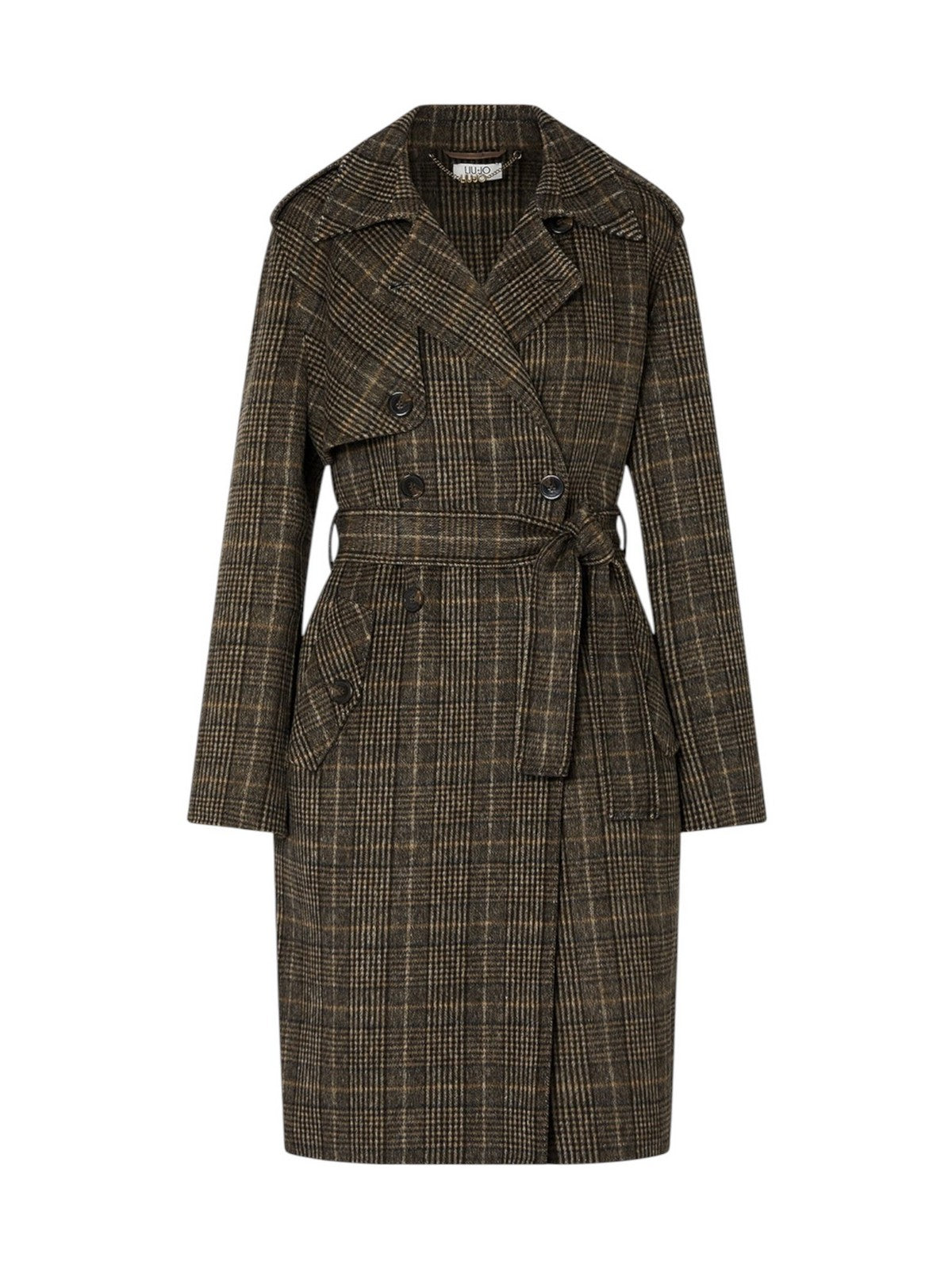 LIU JO WHITE Cappotto Donna Camel check - WF6006T677A S9072