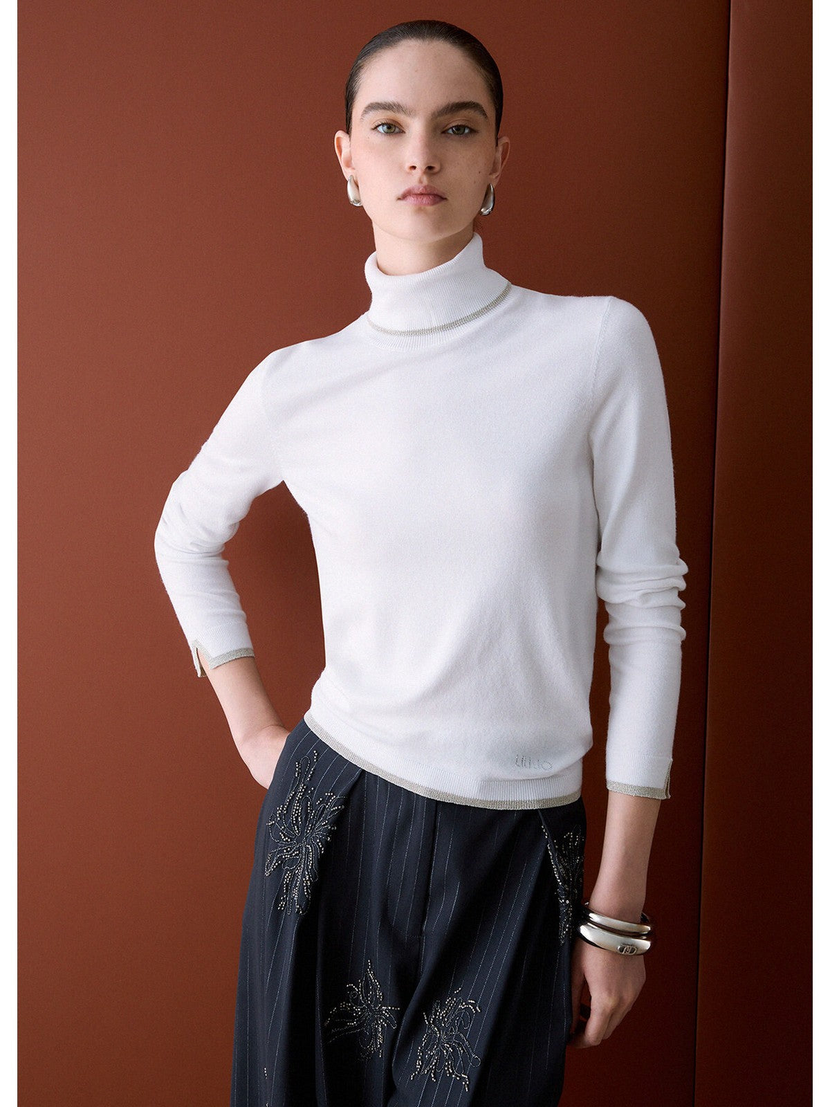 LIU JO WHITE Maglione Donna Bianco lana - WF6013MS49I 10701 gioboutiqueweb