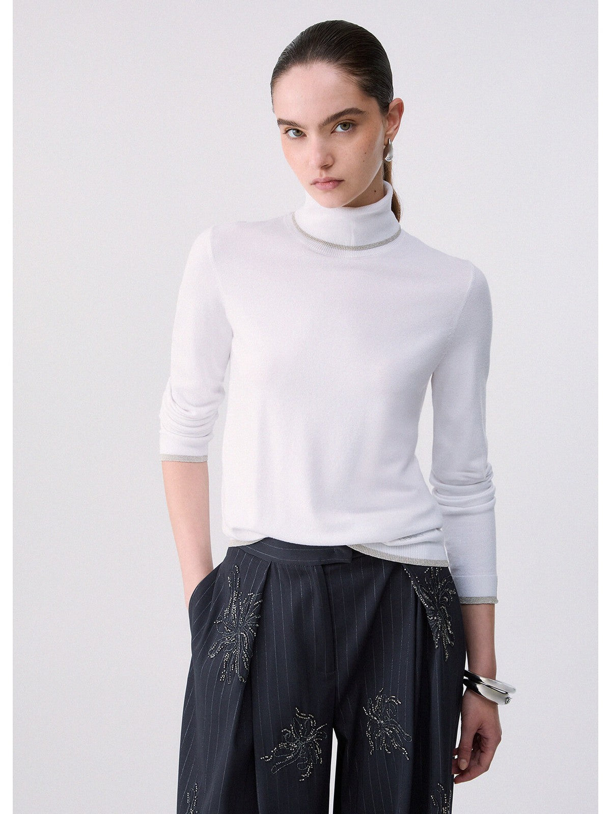 LIU JO WHITE Maglione Donna Bianco lana - WF6013MS49I 10701 gioboutiqueweb