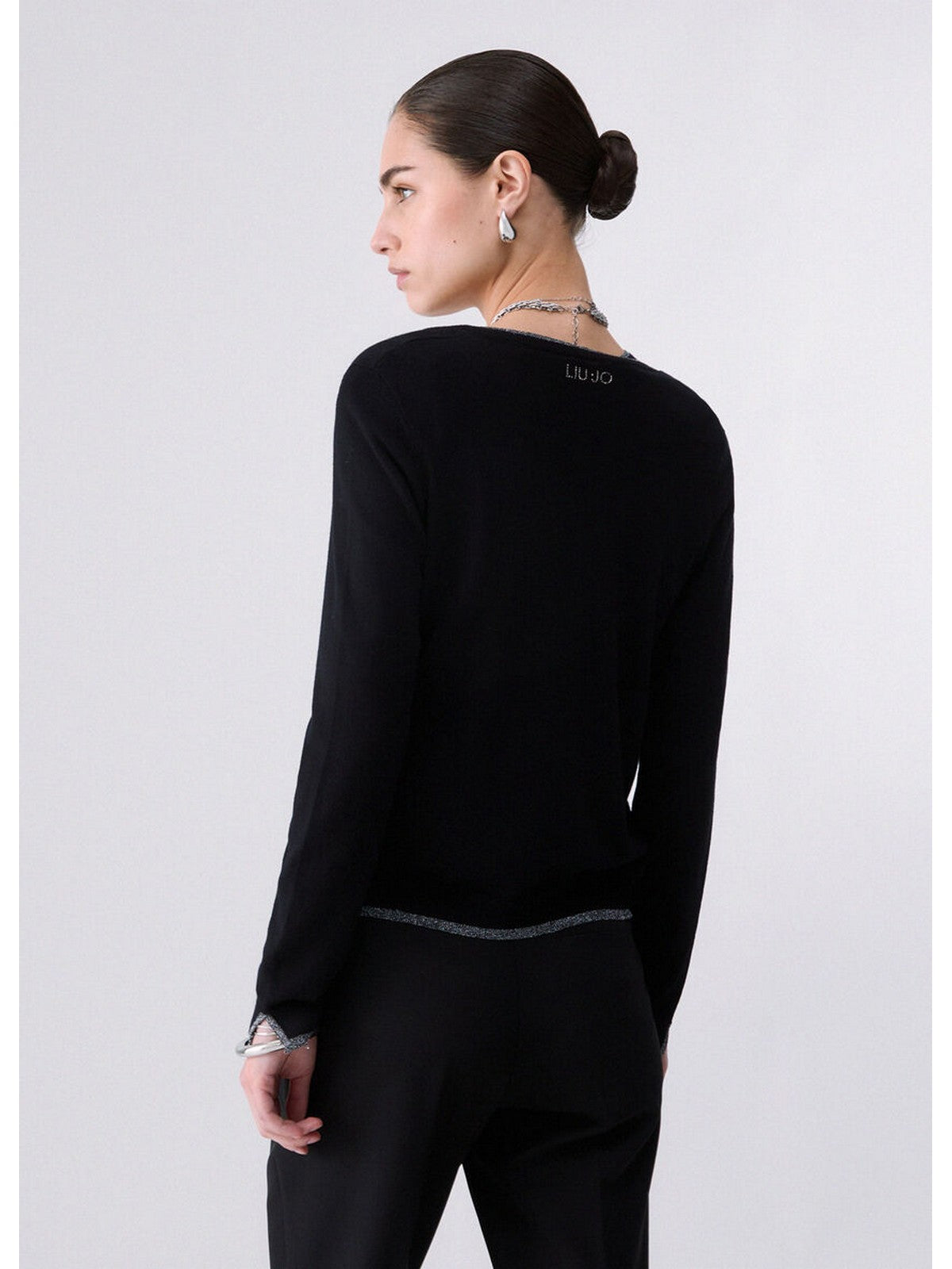 LIU JO WHITE Cardigan Donna Nero - WF6014MS49I 22222