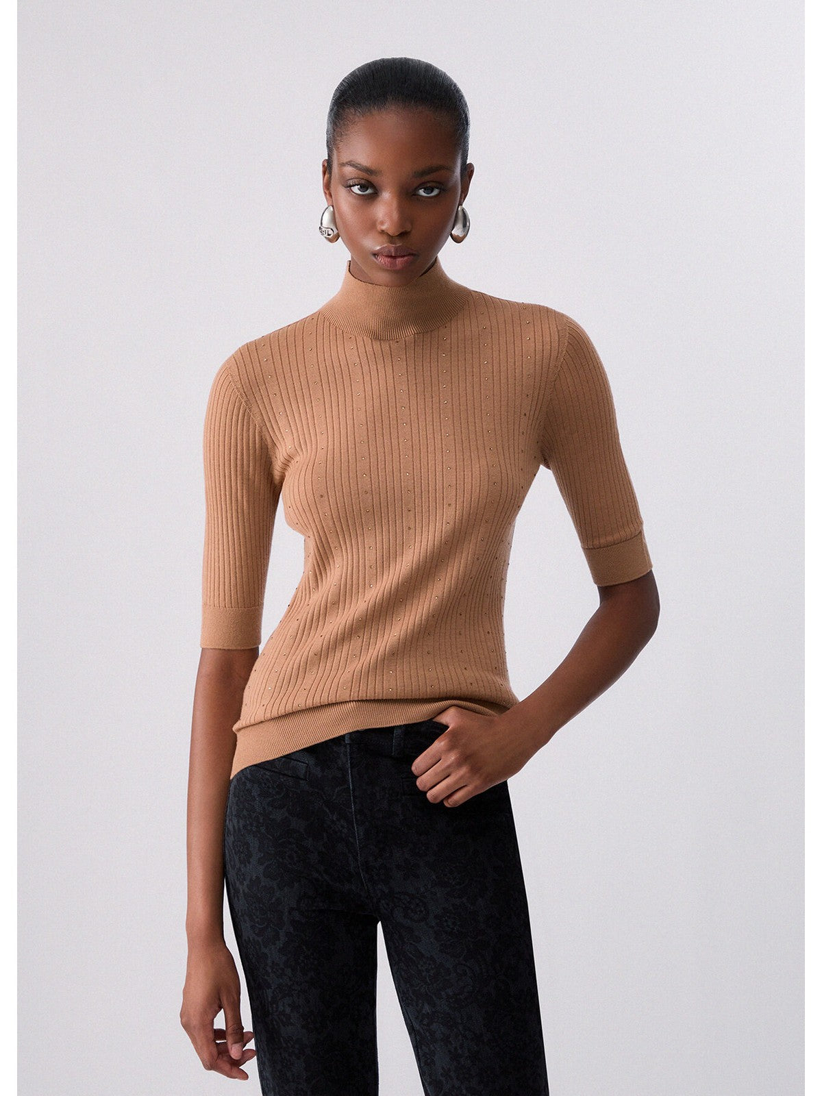 LIU JO WHITE Maglia Donna Cocoa creme - WF6101MA77Q 81020 gioboutiqueweb