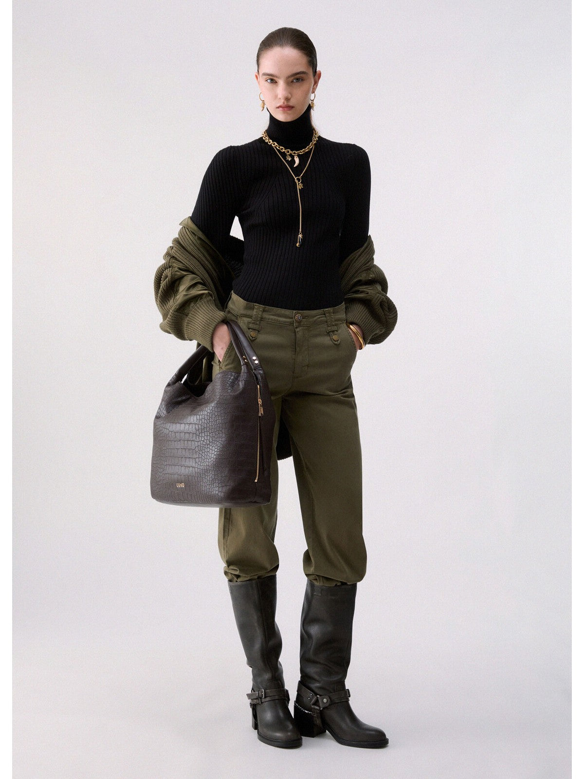 LIU JO WHITE Pantalone Donna Verde alpino - WF6125T709A 90510 gioboutiqueweb