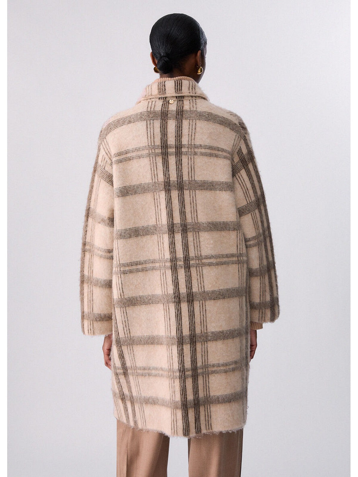 LIU JO WHITE Cappotto Donna Jacq brown check - WF6190MA49S L9209