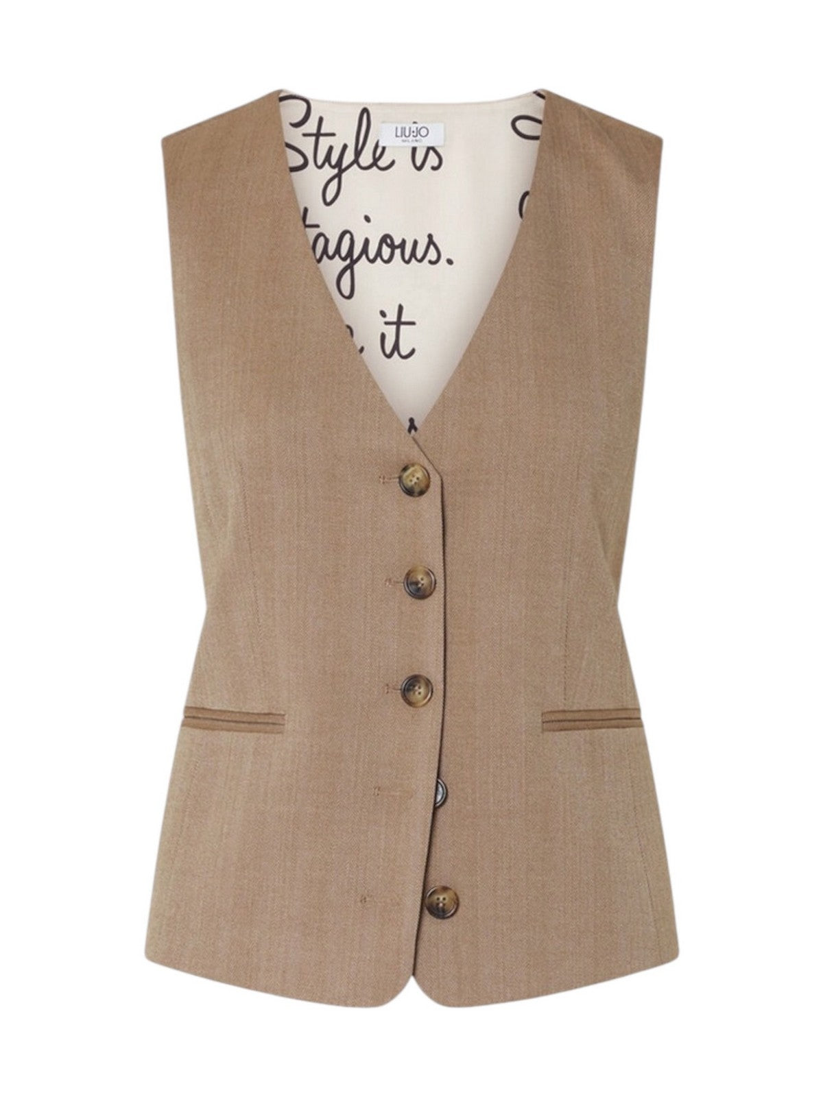 LIU JO WHITE Gilet Donna Camel resca mix - WF6213T732A L9179