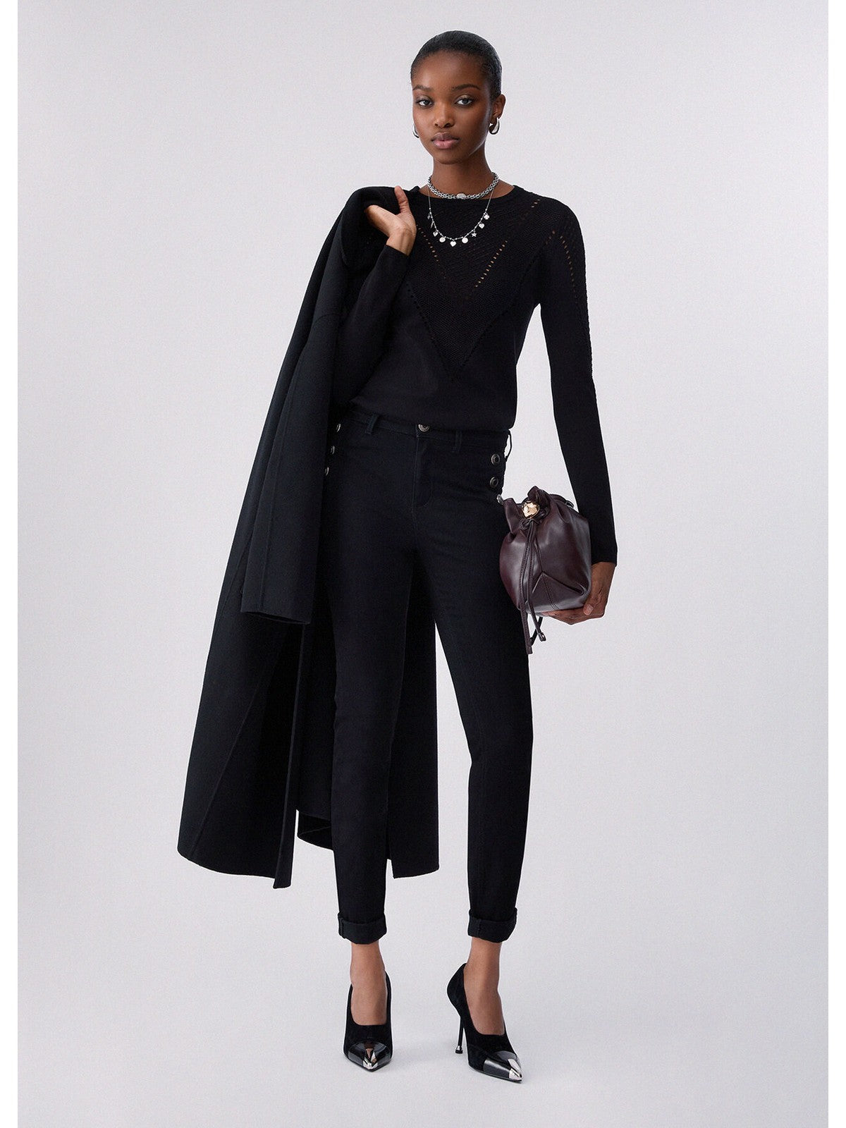 LIU JO WHITE Maglione Donna Nero - WF6239MS99E 22222