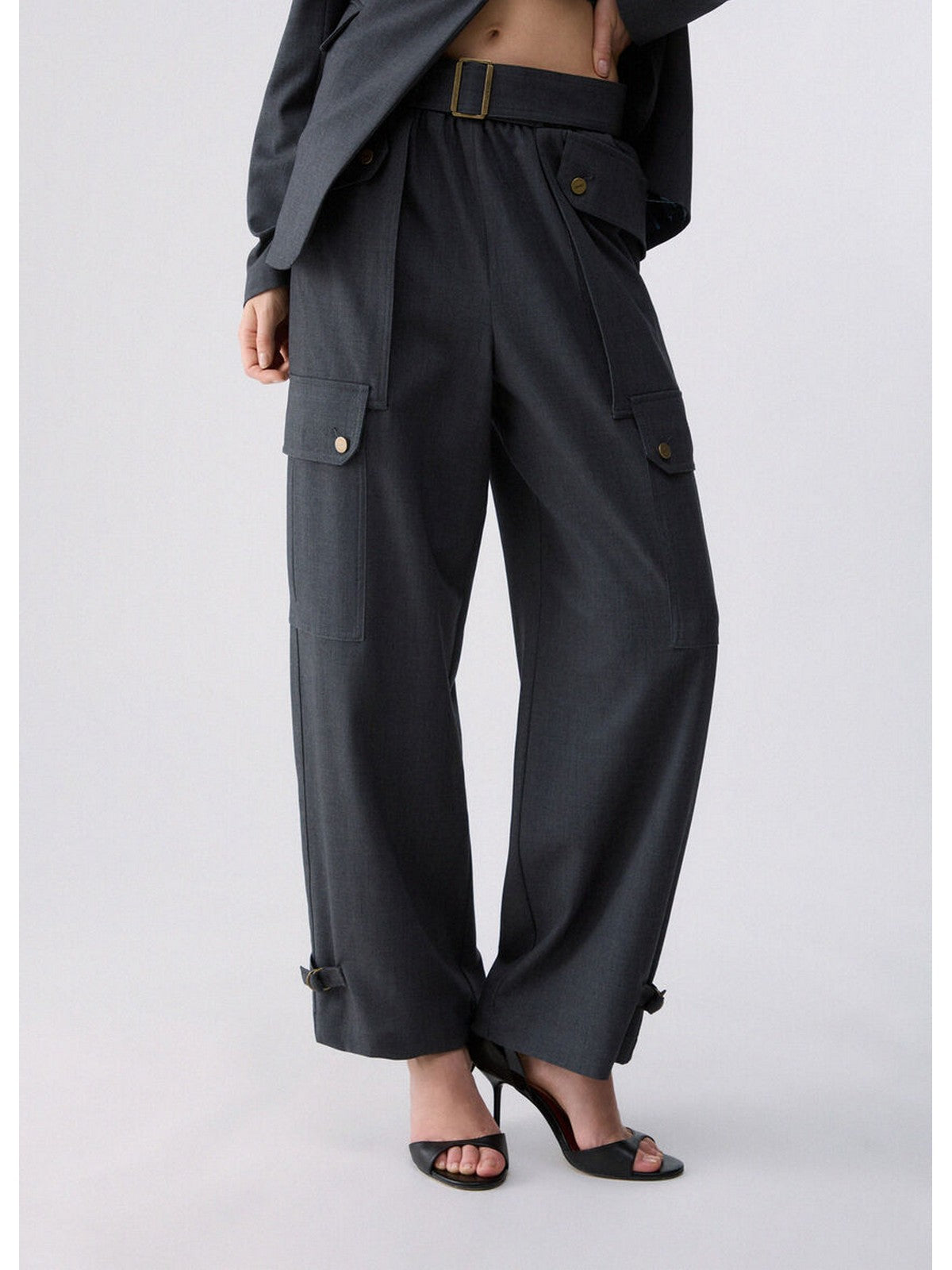 LIU JO WHITE Pantalone Donna Dark grey melange - WF6258T743A 02069 gioboutiqueweb