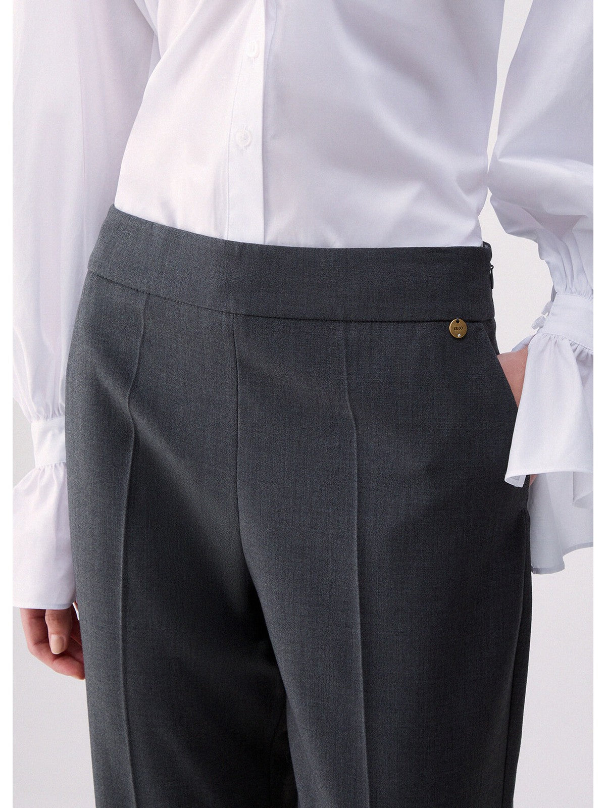 LIU JO WHITE Pantalone Donna Dark grey melange - WF6339T743A 02069