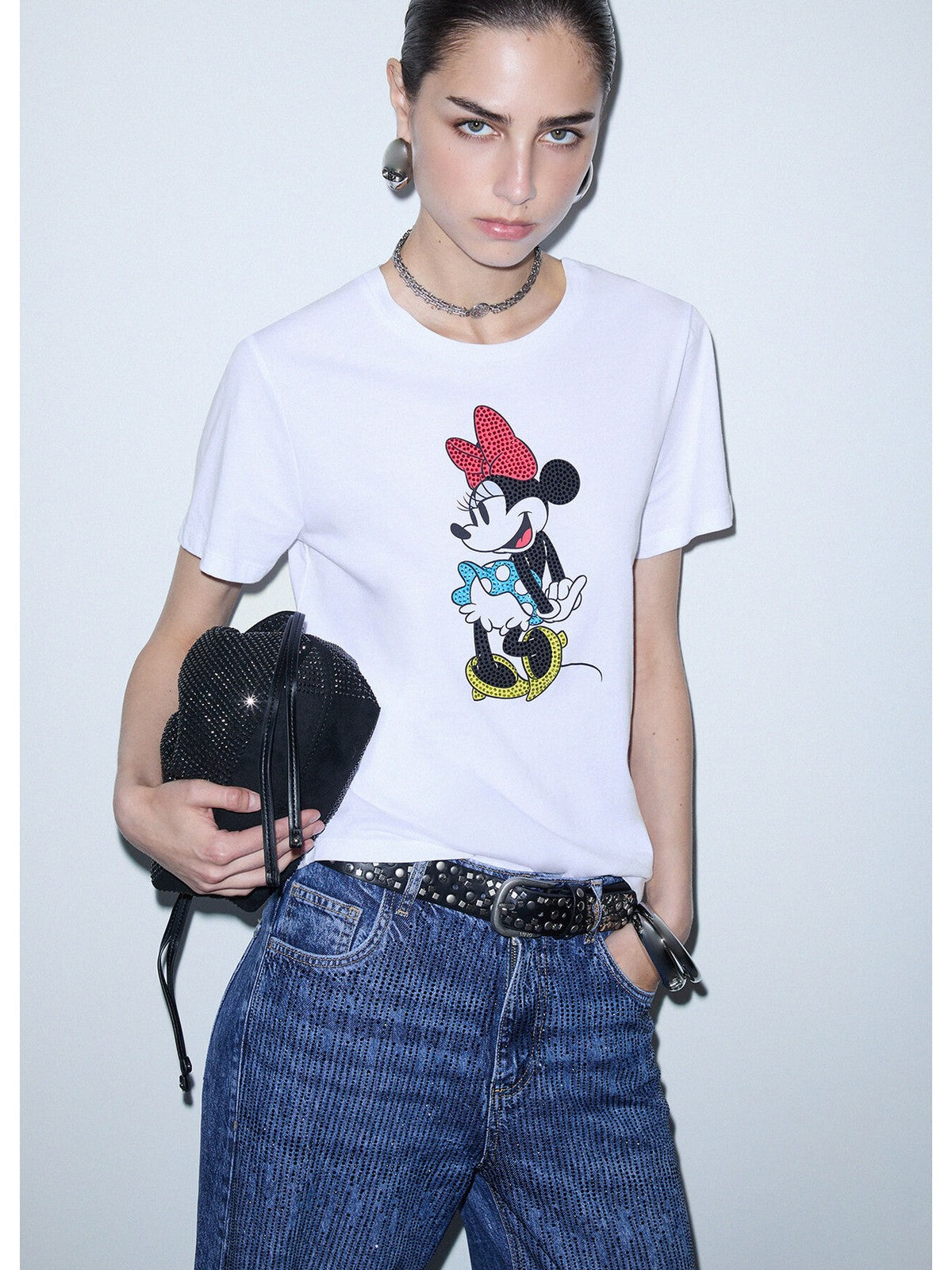 LIU JO WHITE T-shirt Donna Bco miss mouse col - WF6441JS904 L9550
